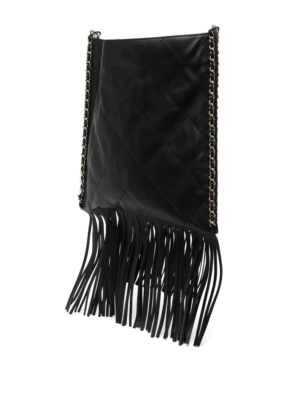 Black Leather Fringe Shopping Bag、mySite、garminoutage.com