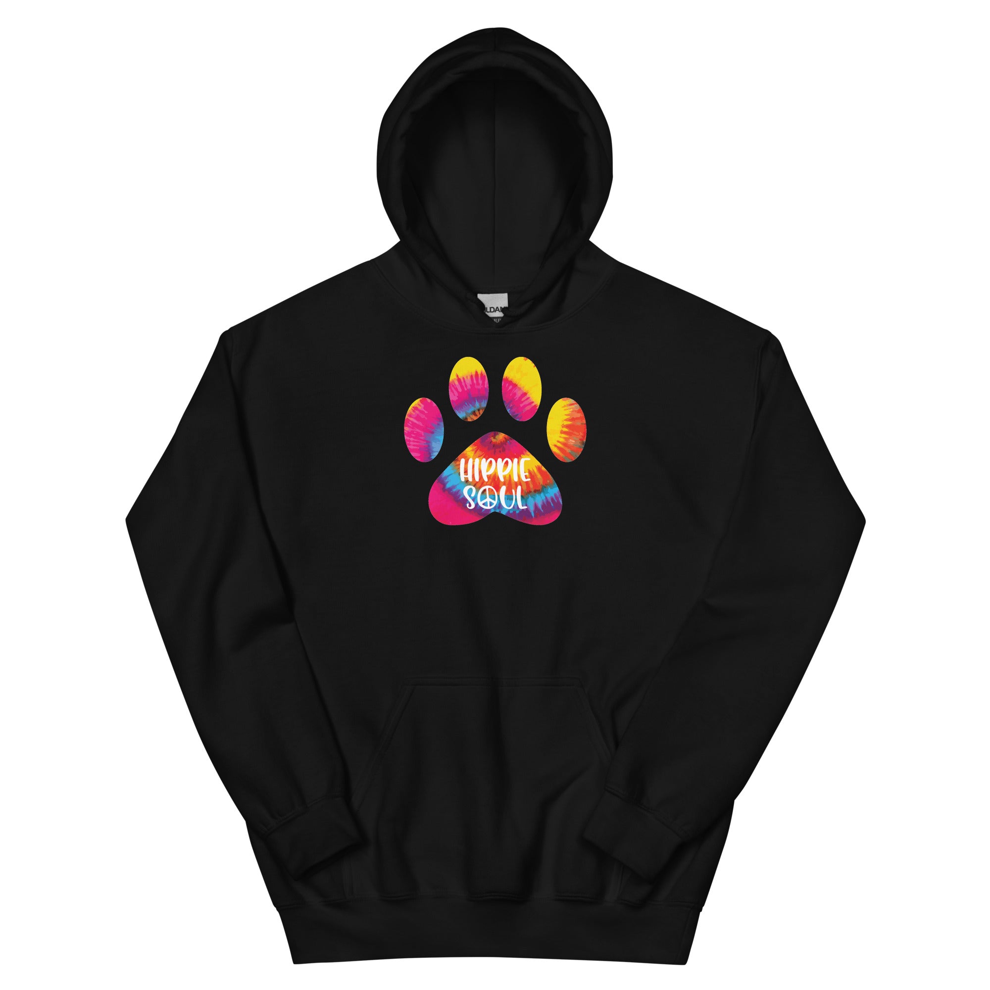 Hippie Soul Paw Print Hoodie、mySite、camillekostekn
