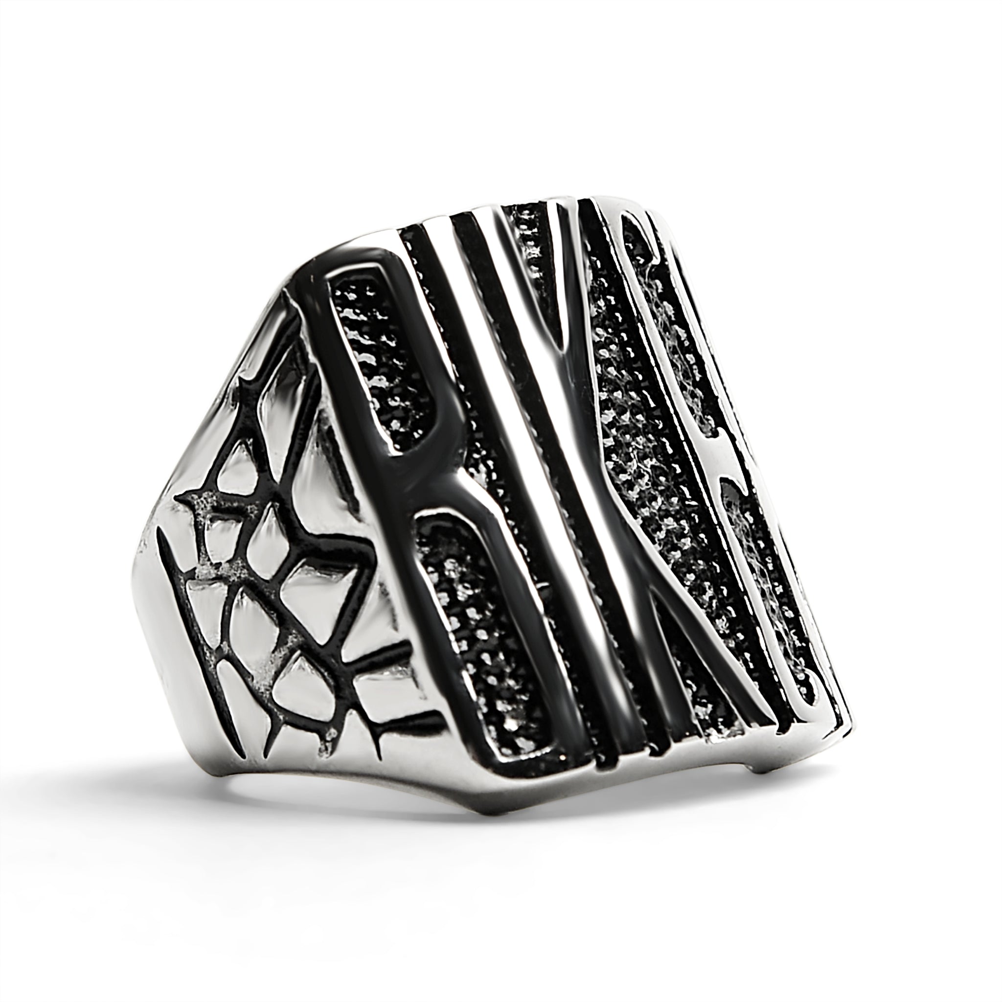 Stainless Steel Polished BIKER Men's Ring / SCR2223、mySite、dreamappss