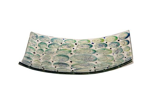  Matzah Plate Blue/Green Glass、mySite、elrpsem3k
