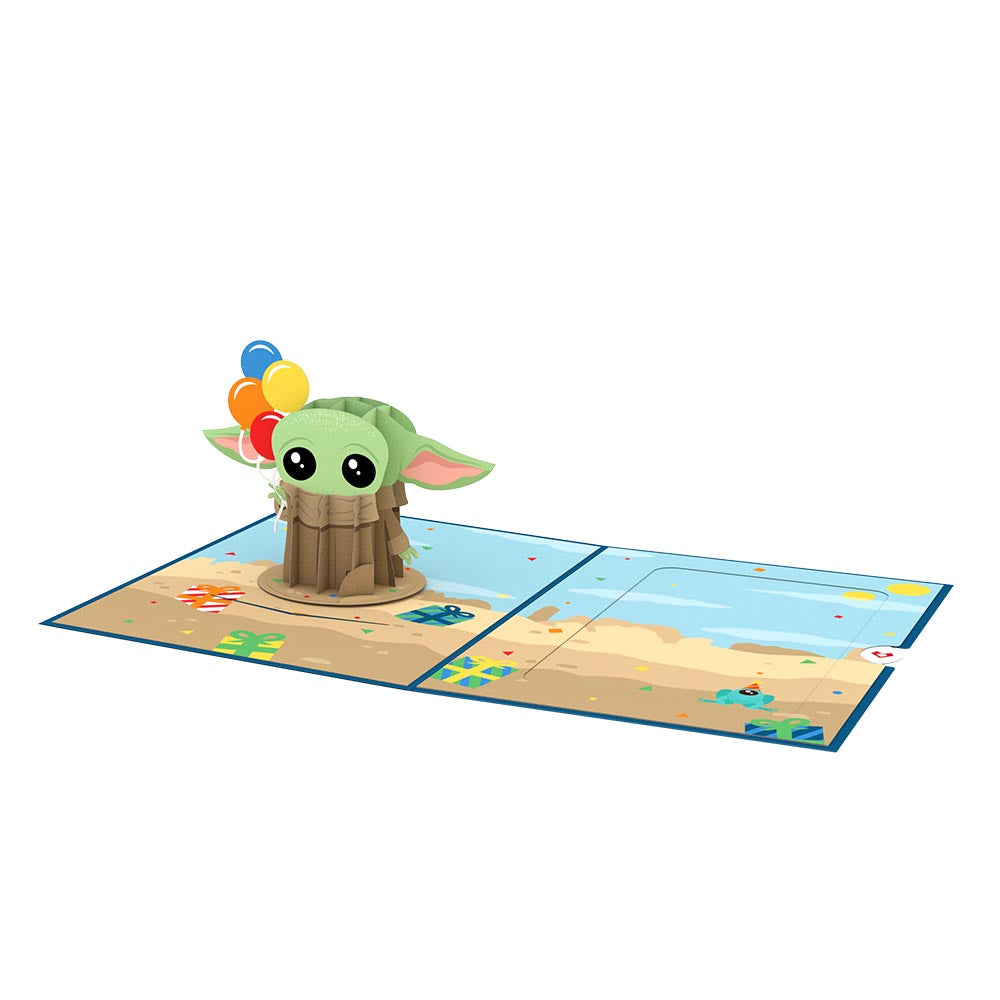 Star Wars™ The Mandalorian™ Grogu™ Birthday Card with Pop-Up Gift、mySite、solidvoid
