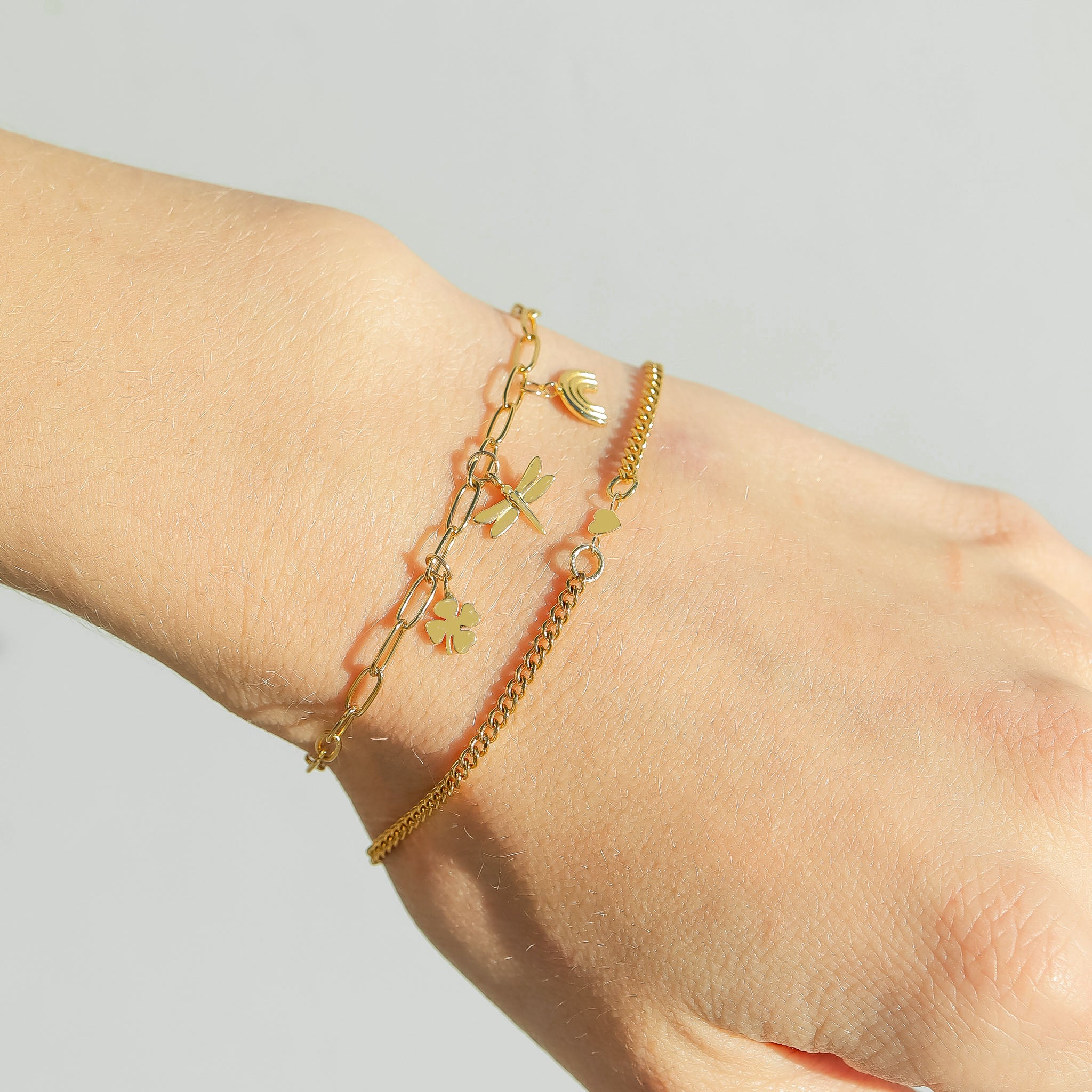 .925 Sterling Silver Four Leaf Clover Charm for Permanent Jewelry / PMJ1025、mySite、dreamappss