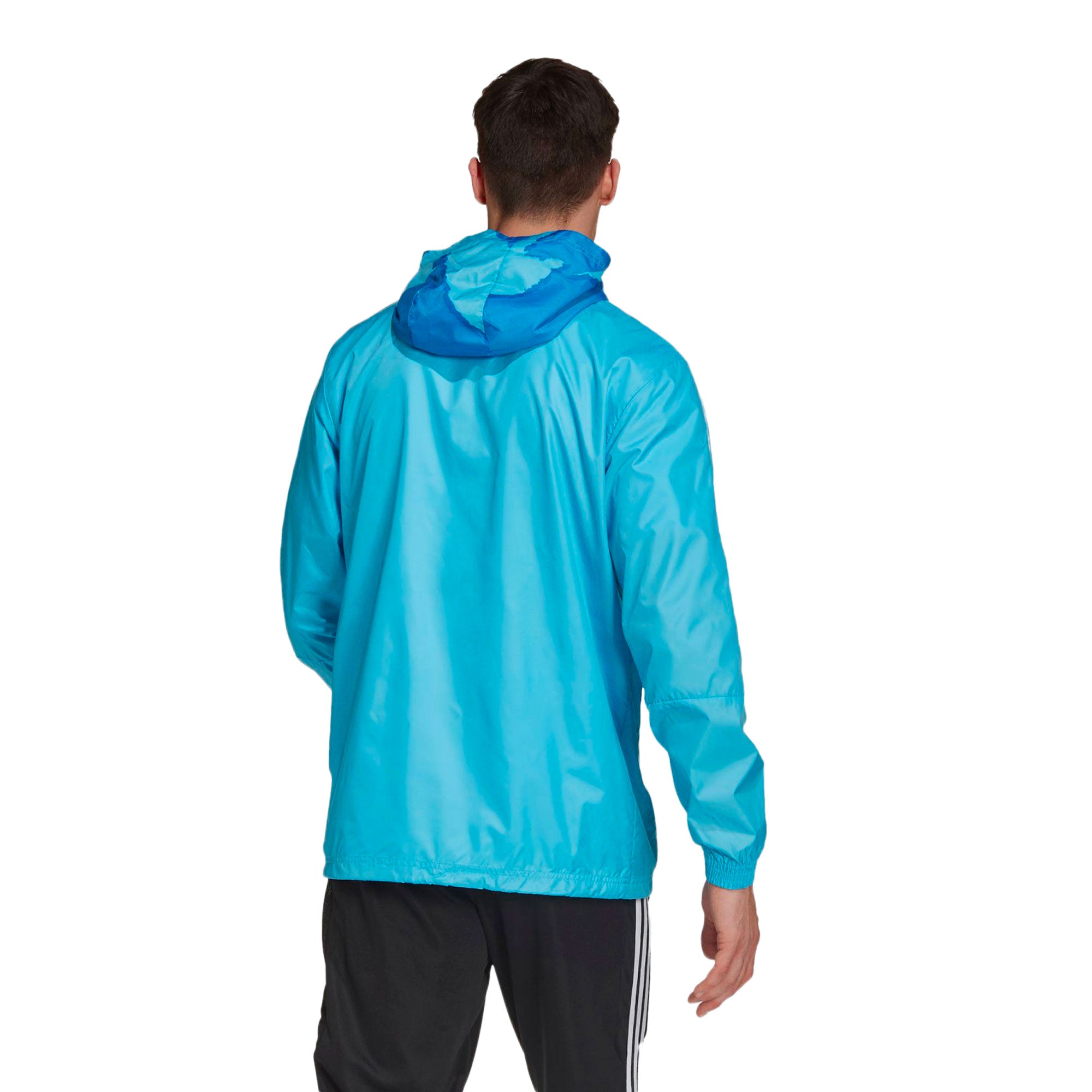 adidas Men's Real Madrid 2021 Windbreaker Bright Cyan、mySite、noshort