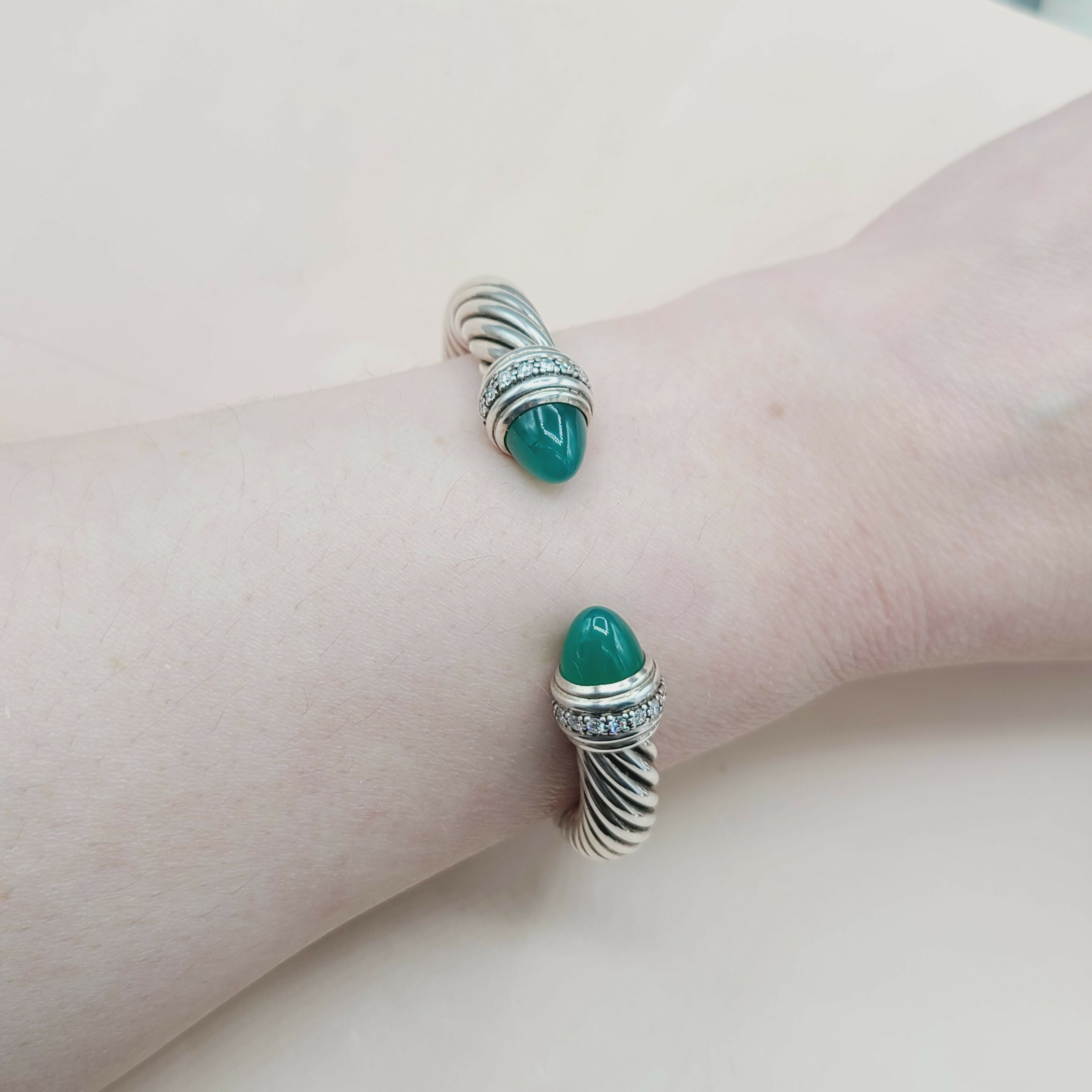 David Yurman Cable Bracelet 10mm 鈥?Green Onyx & Diamonds、mySite、hinf8tx79