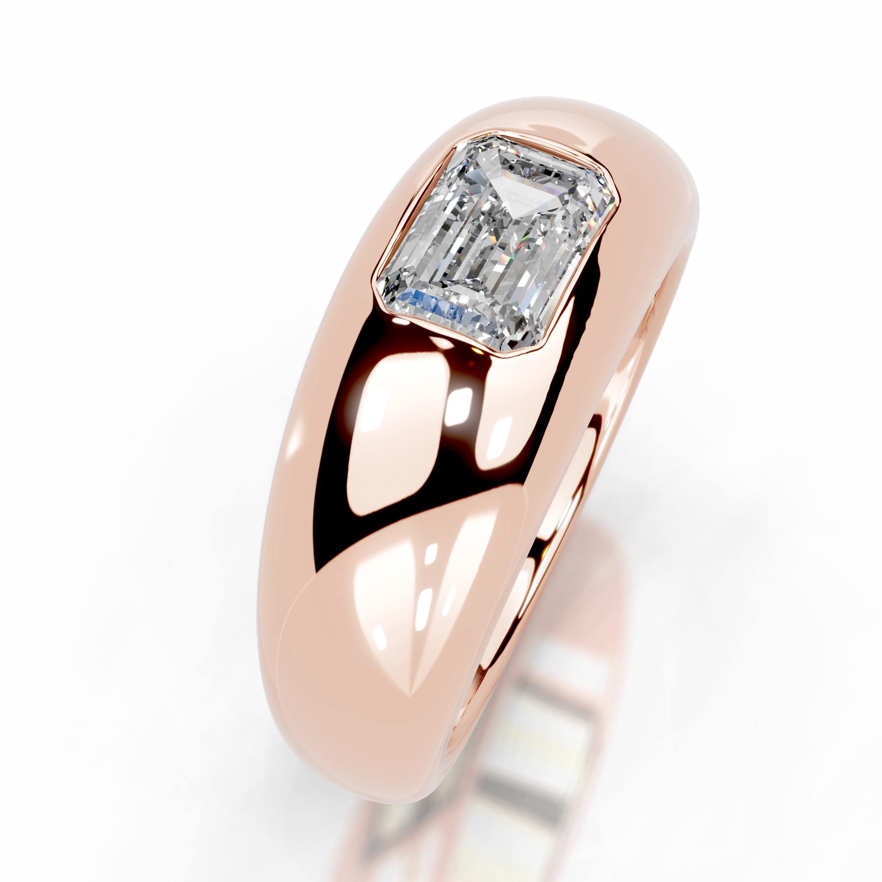 Amari Lab Grown Diamond Ring (1 Carat) -14K Rose Gold、mySite、hinf8tx79
