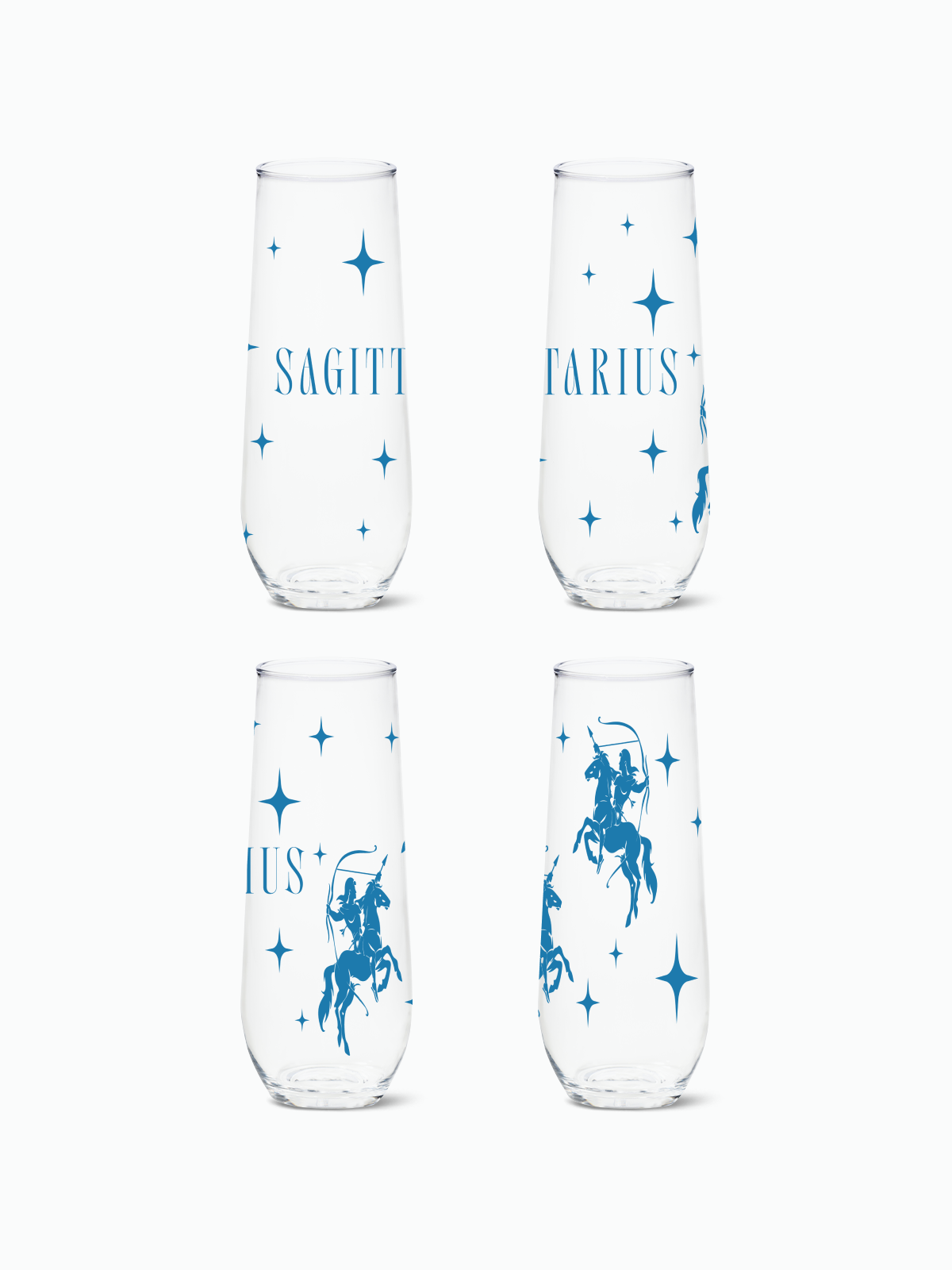 Sagittarius 2.0 - RESERVE 9oz Stemless Champagne Tritan Copolyester Glass、mySite、camillekostekn