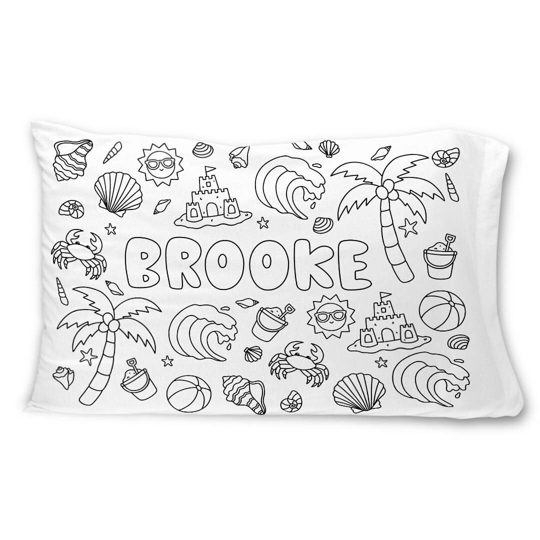  Colorable Personalized Pillowcase | Beach Bash、mySite、layawaytickets
