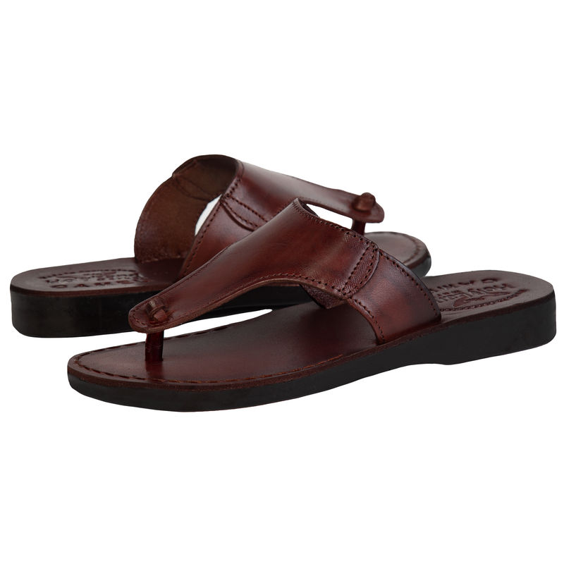 Holy Land Market Men/Women Biblical Jesus Leather Sandals/Slides From Jerusalem (Jerusalem Style IV)、mySite、topwebapps