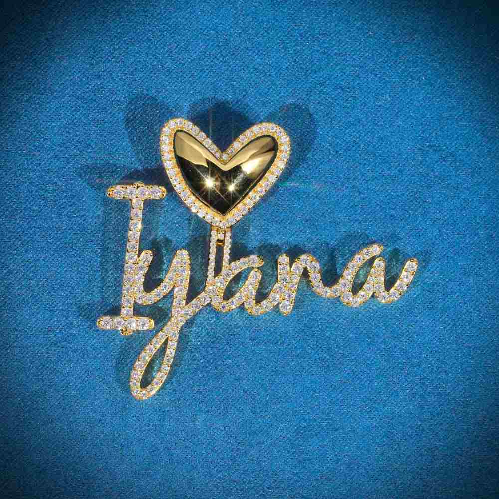 Iyana Custom Cursive Letters Pendant 14K Gold、mySite、hinf8tx79