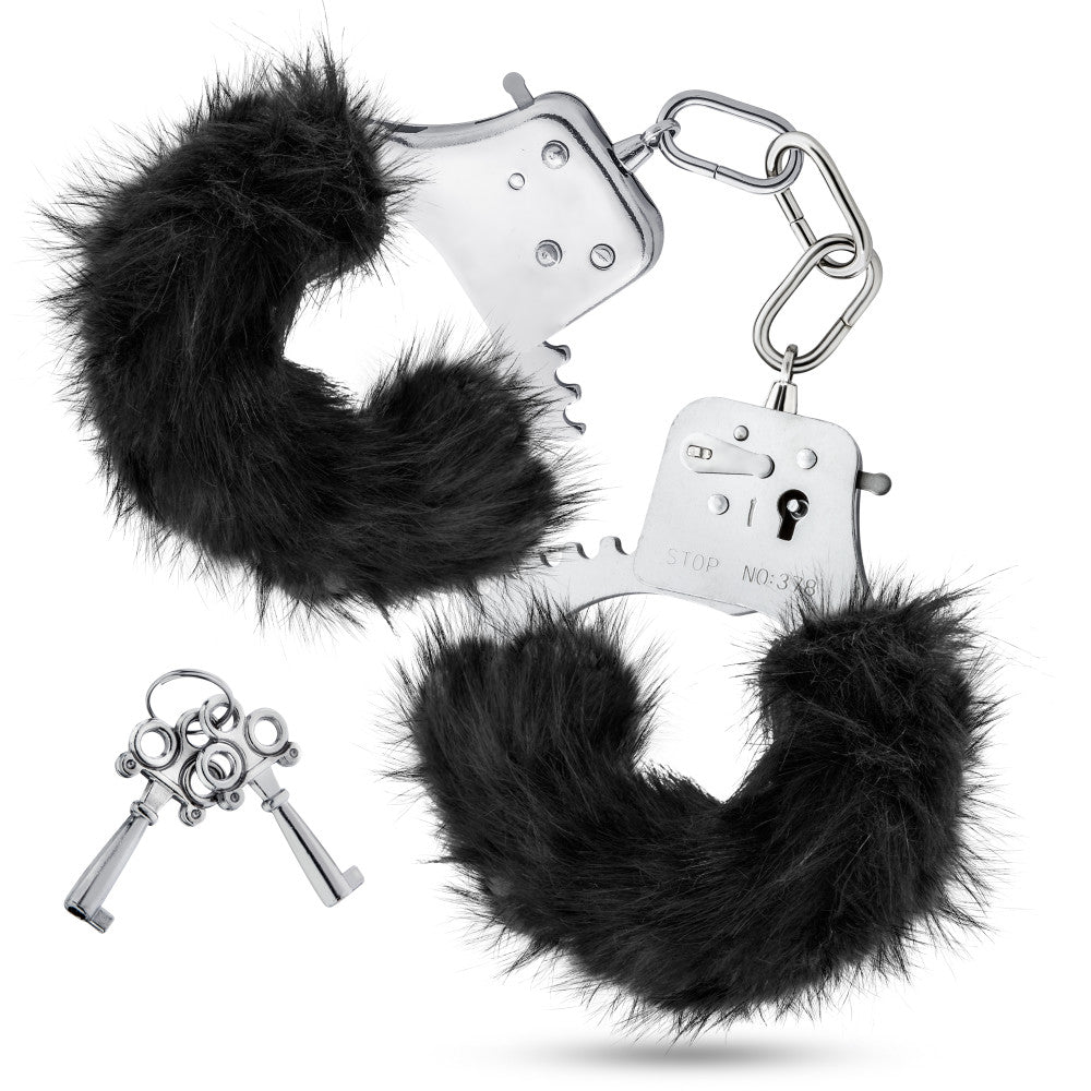Temptasia By Blush® | Plush Fur Cuffs - Black、mySite、bottomscart