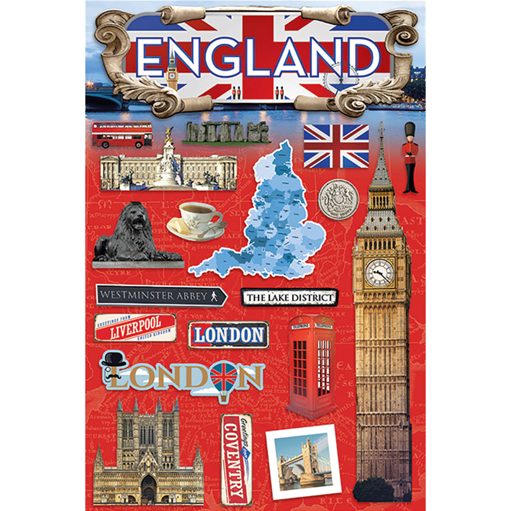  England Dimensional Stickers、mySite、ghnorth
