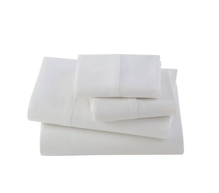  Kassatex Sateen White Sheet Set、mySite、elrpsem3k