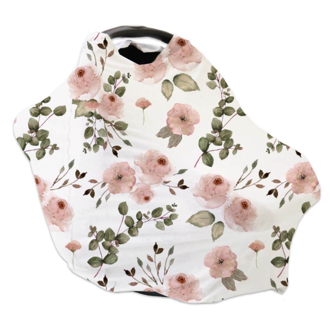  Millie's Dusty Rose Garden Multi-Use Stretchy Car Seat & Nursing Cover、mySite、layawaytickets