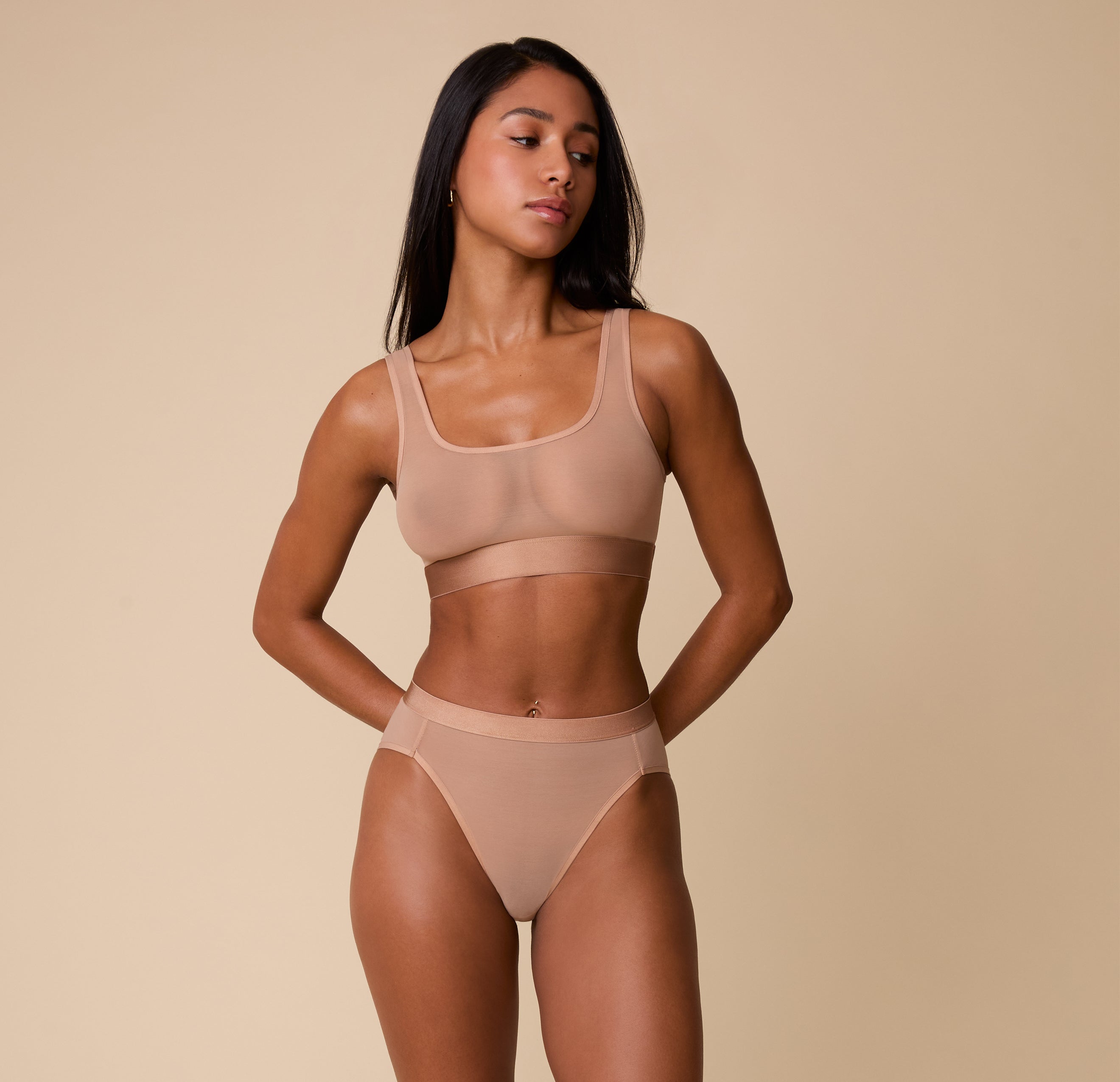 ComfortMesh™ Scoop Bralette - Taupe、mySite、bengalsvssteelers