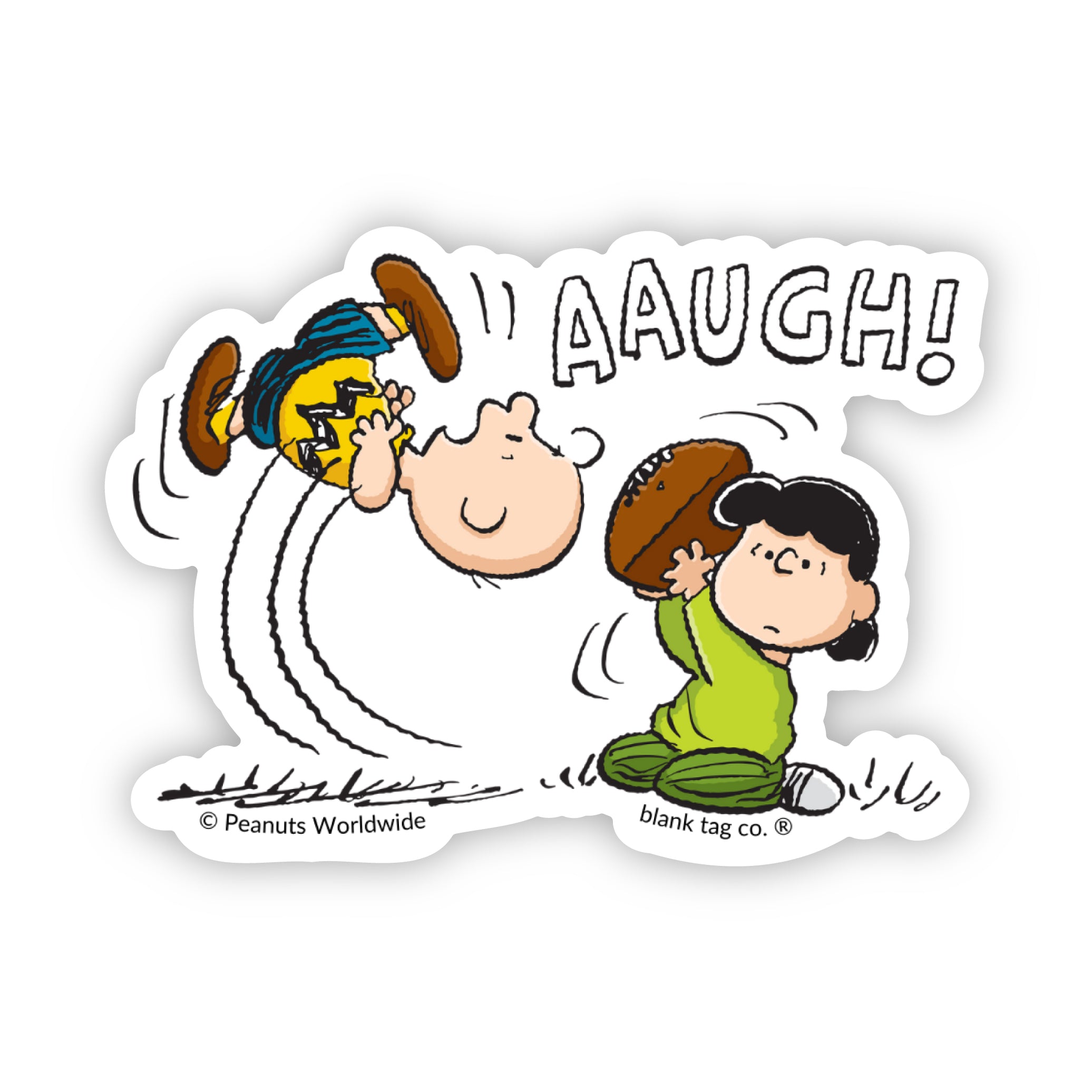  The Peanuts Lucy Pulling the Football Vinyl Sticker Decal、mySite、ghnorth