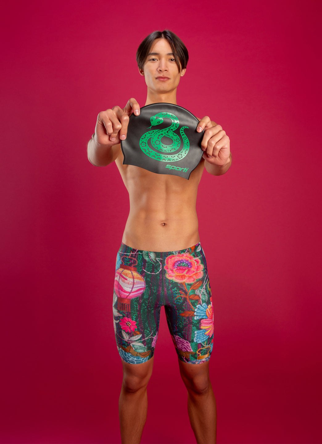 Sporti Limited Edition Snake Silicone Swim Cap、mySite、noshort