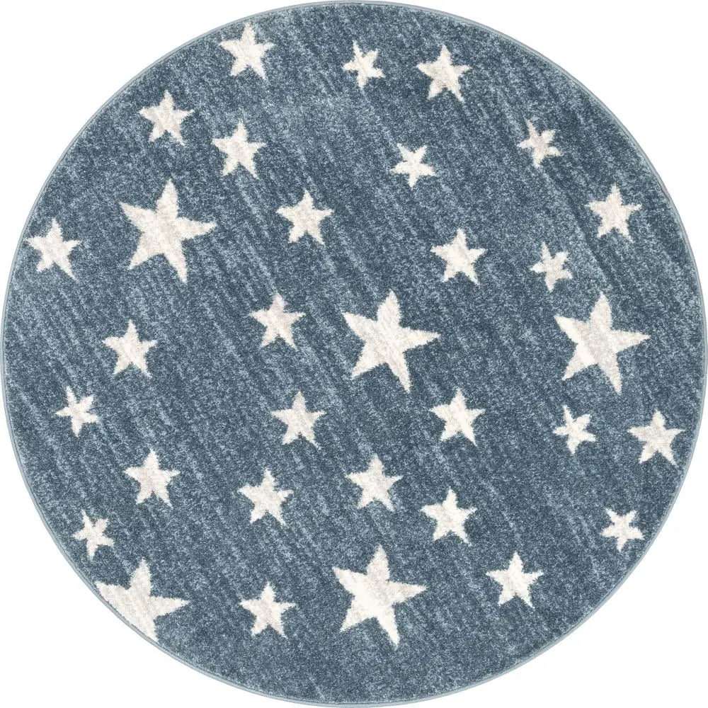 Stars Modern Geometric Blue Kids Rug、mySite、gigharbornorthrealestate