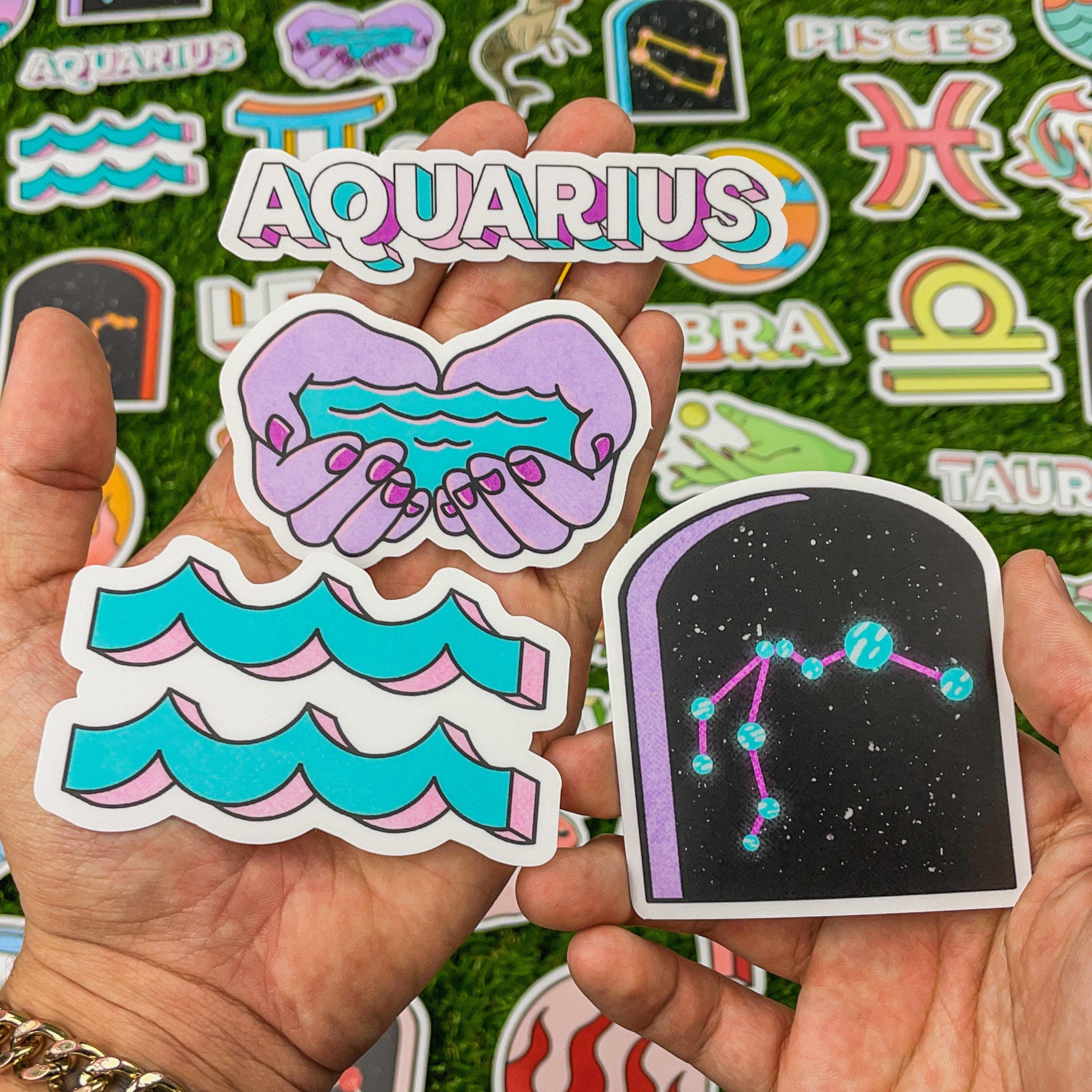  Aquarius Water Bearer Sign Zodiac Sticker、mySite、elrpsem3k