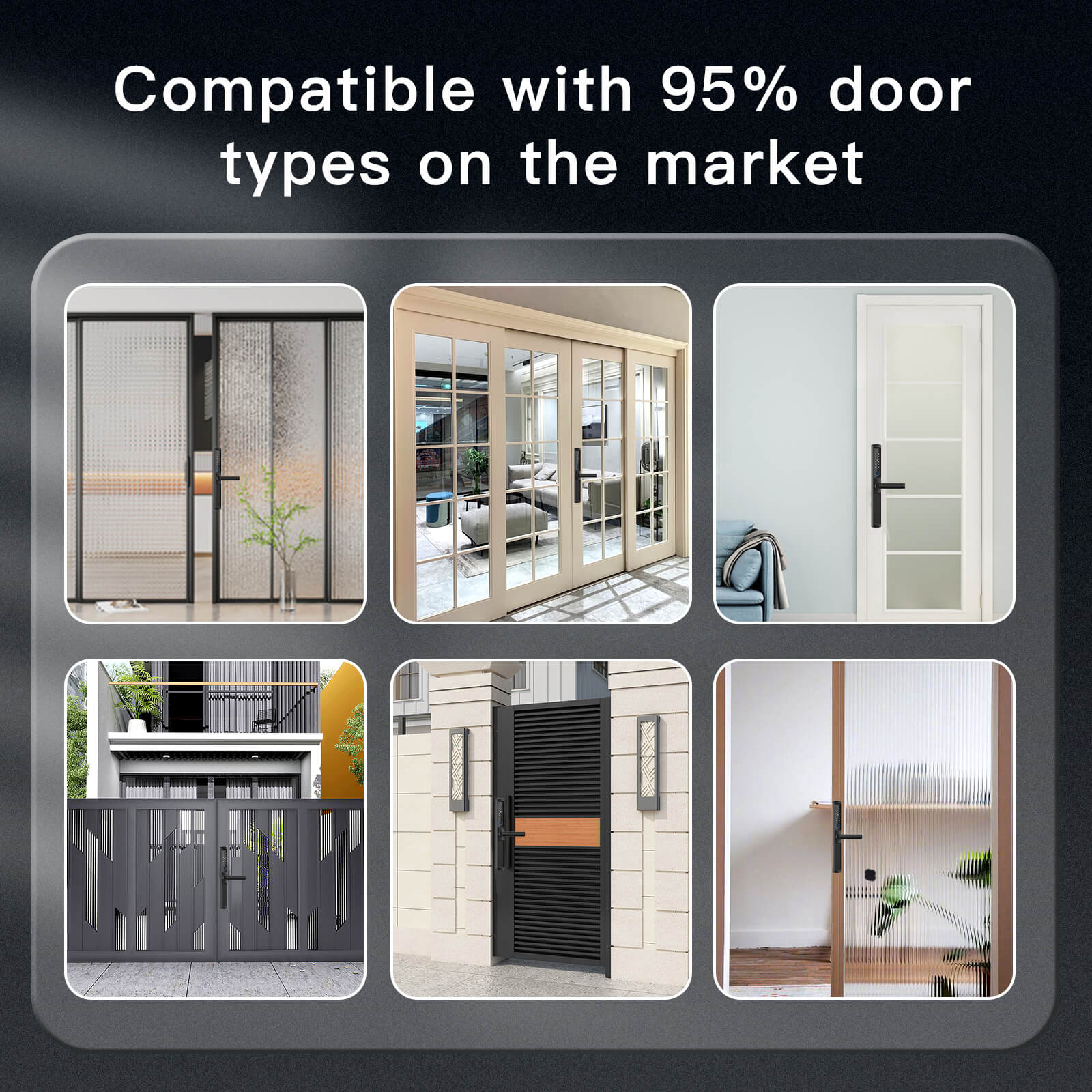 MOES WiFi Smart Narrow Side Fingerprint Coded Door Lock Remote Control Waterproof Two Handle Optional、mySite、fannypackpong