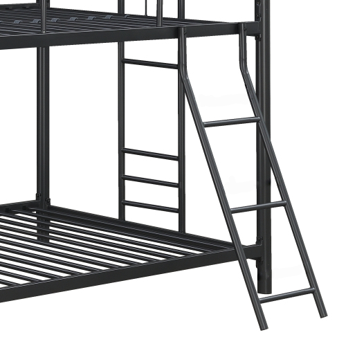 Furniture Triple Bunk Bed, FULL/FULL/FULL, black、、casual