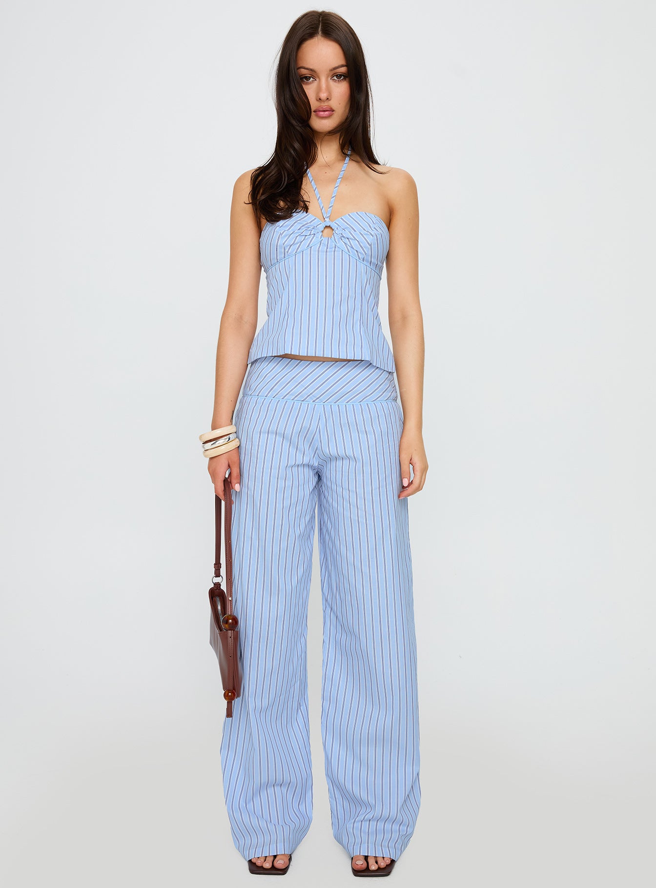 Sofea Mid Rise Pant Blue Stripe、mySite、solidvoid