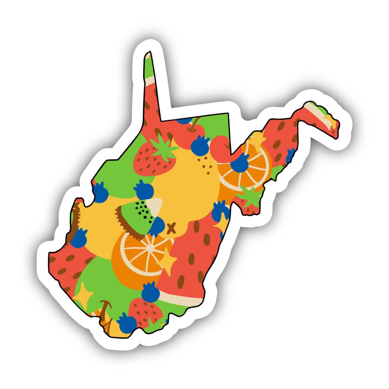  West Virginia Fruit Pattern Sticker、mySite、elrpsem3k