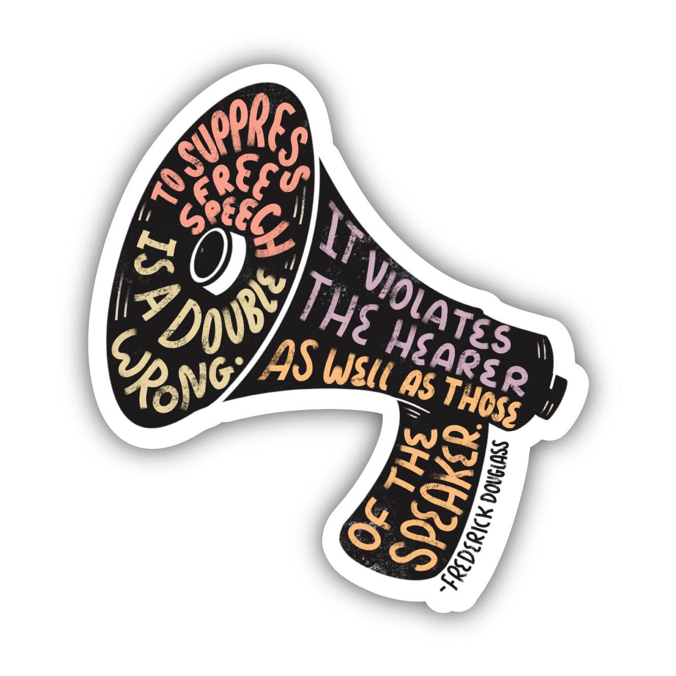  To Suppress Free Speech Is A Double Wrong Quote Sticker、mySite、ghnorth