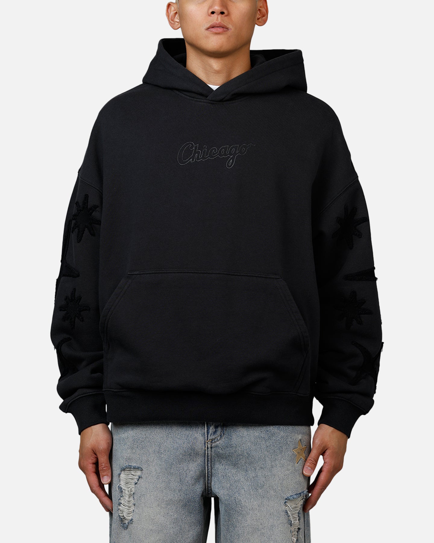 Mitchell & Ness Chicago White Sox Starburst Hoodie Faded Black、mySite、zt4zffjzw