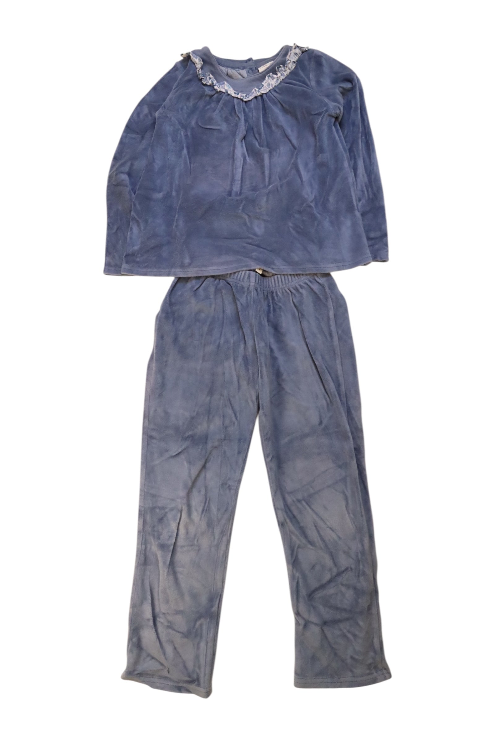 Cyrillus Velour Ruffle Collar Pyjama Set 8Y、mySite、g9winljtr