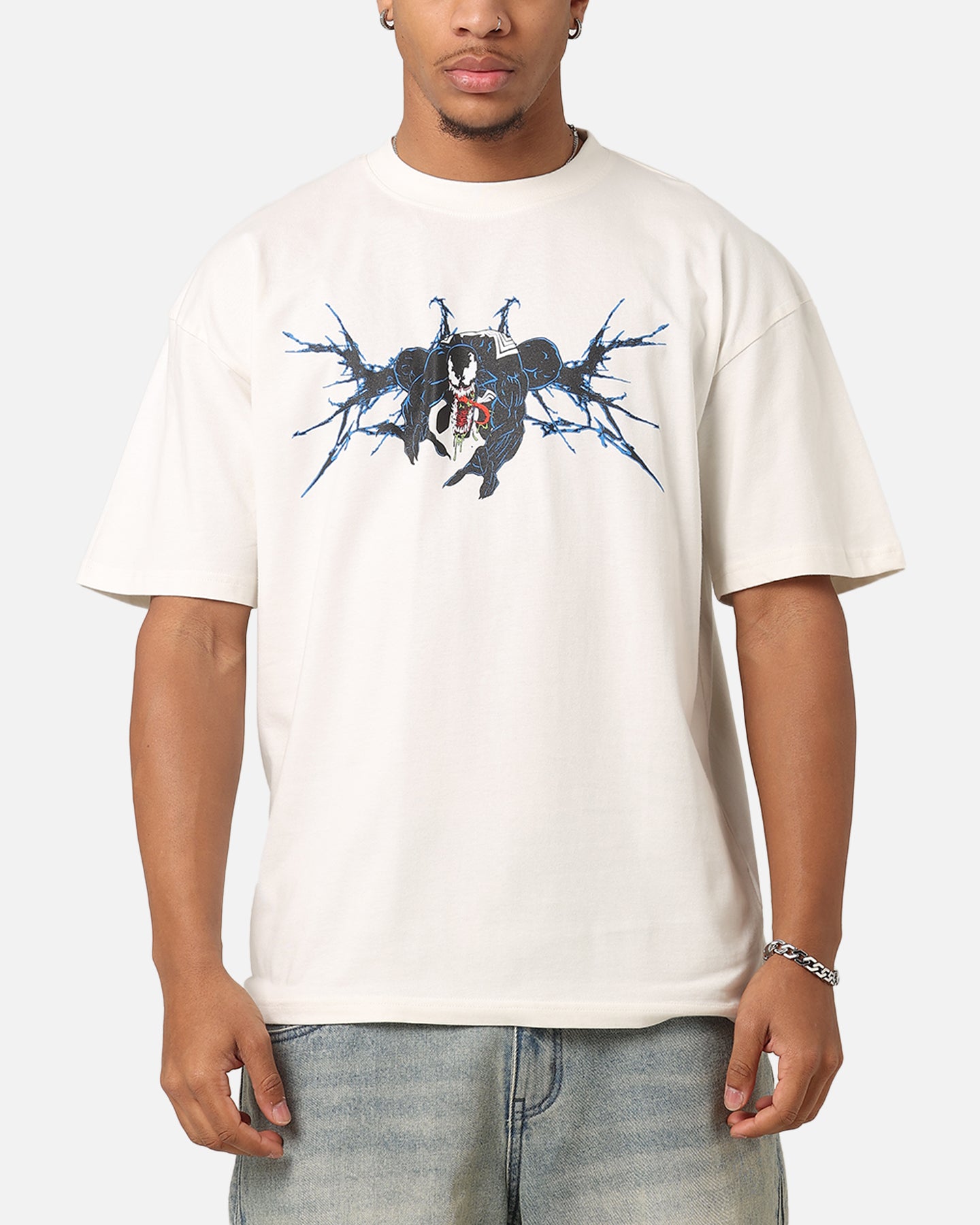 Goat Crew Marvel Spider-Man Y2K Venom T-Shirt Off White、mySite、zt4zffjzw