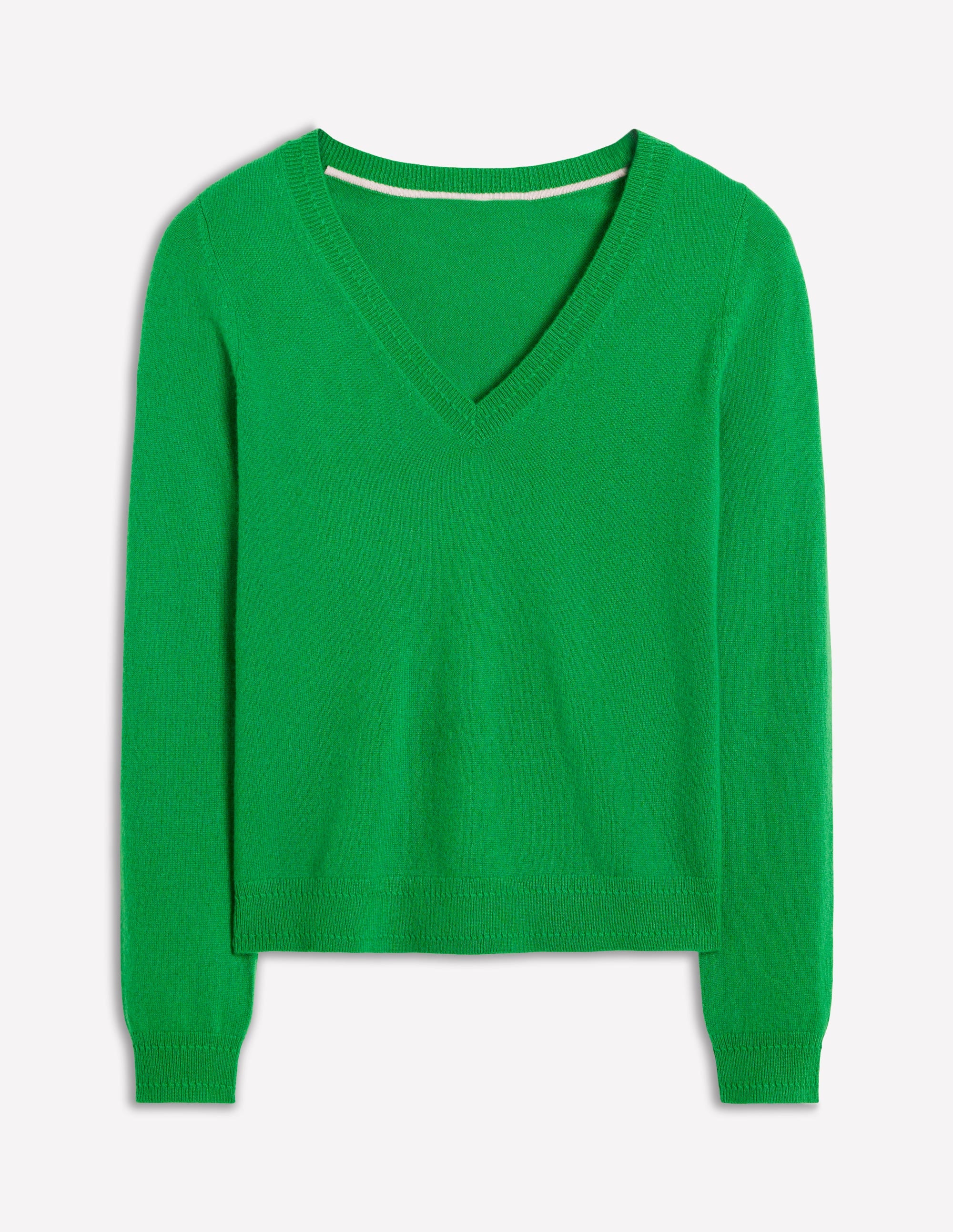  Eva Cashmere V-Neck Jumper-Paradise Green、mySite、ashleygrahame
