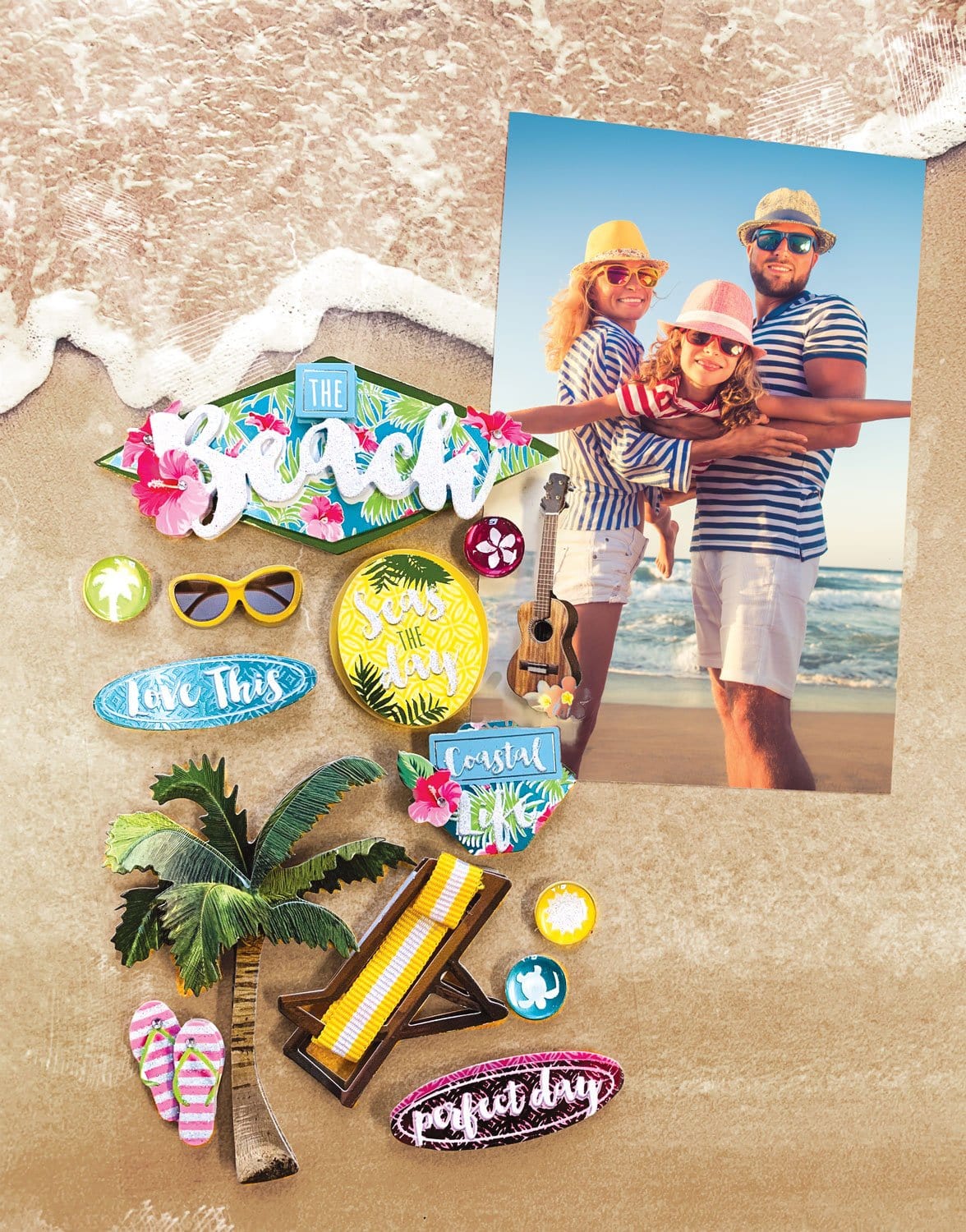  Scrapbook Stickers - 3D The Beach、mySite、ghnorth