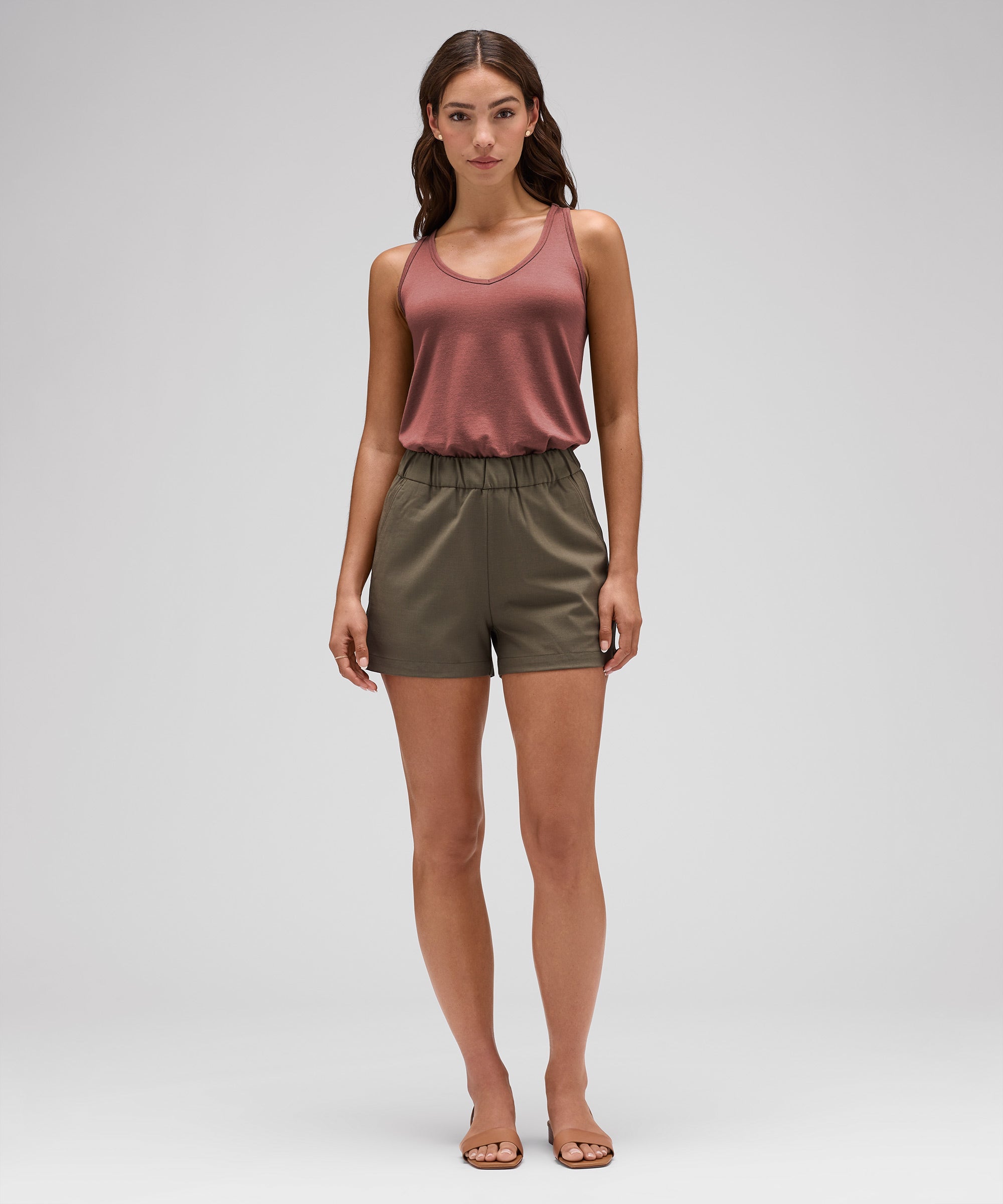 Women's Relaxed Merino V-Neck Tank、mySite、noshort