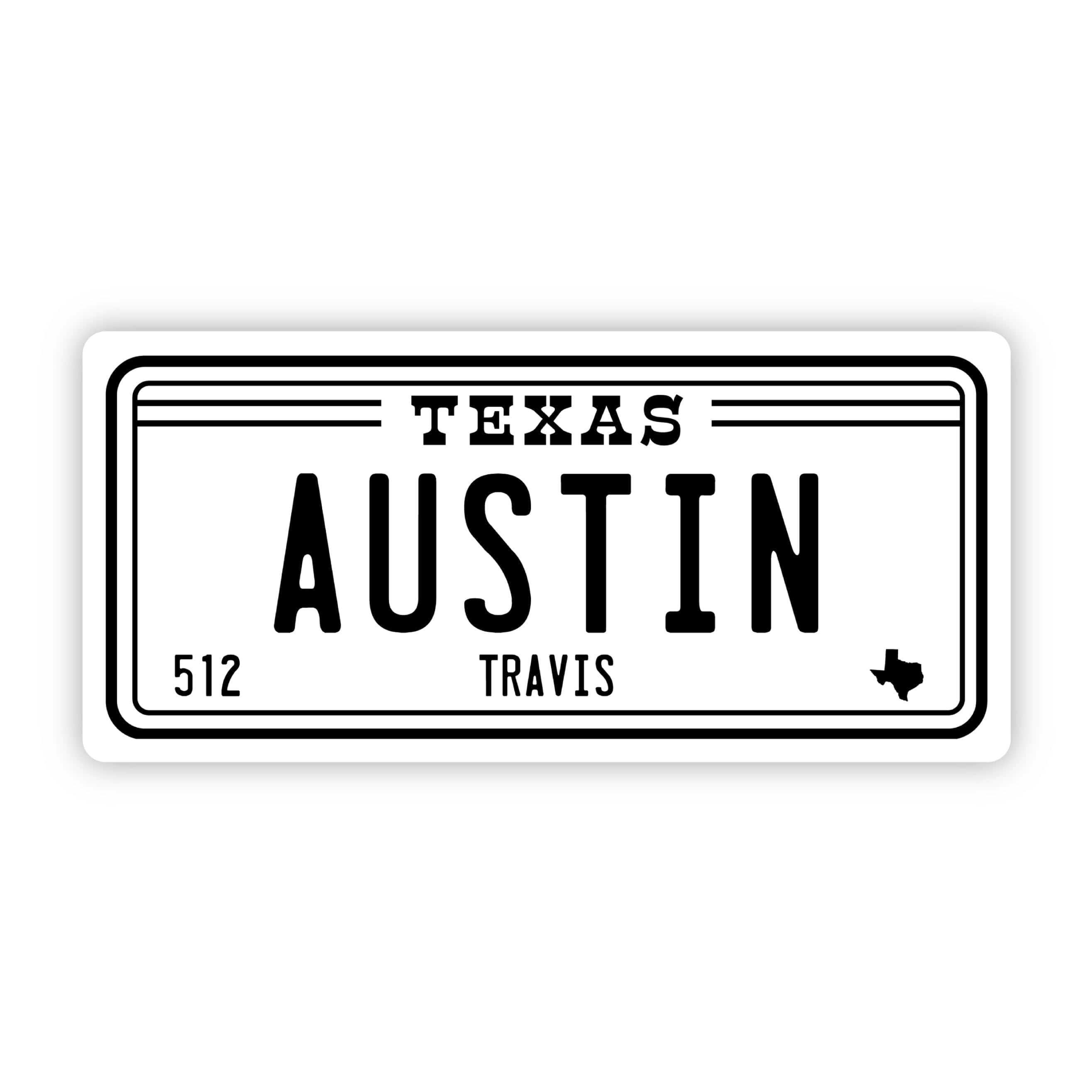  Austin Texas 512 License Plate Sticker、mySite、elrpsem3k