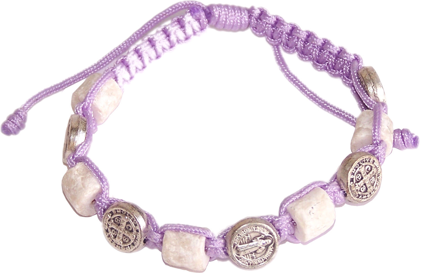  MEDJUGORJE - Chaplet - Bracelet from Apparation hill stones - Purple Thread、mySite、elrpsem3k