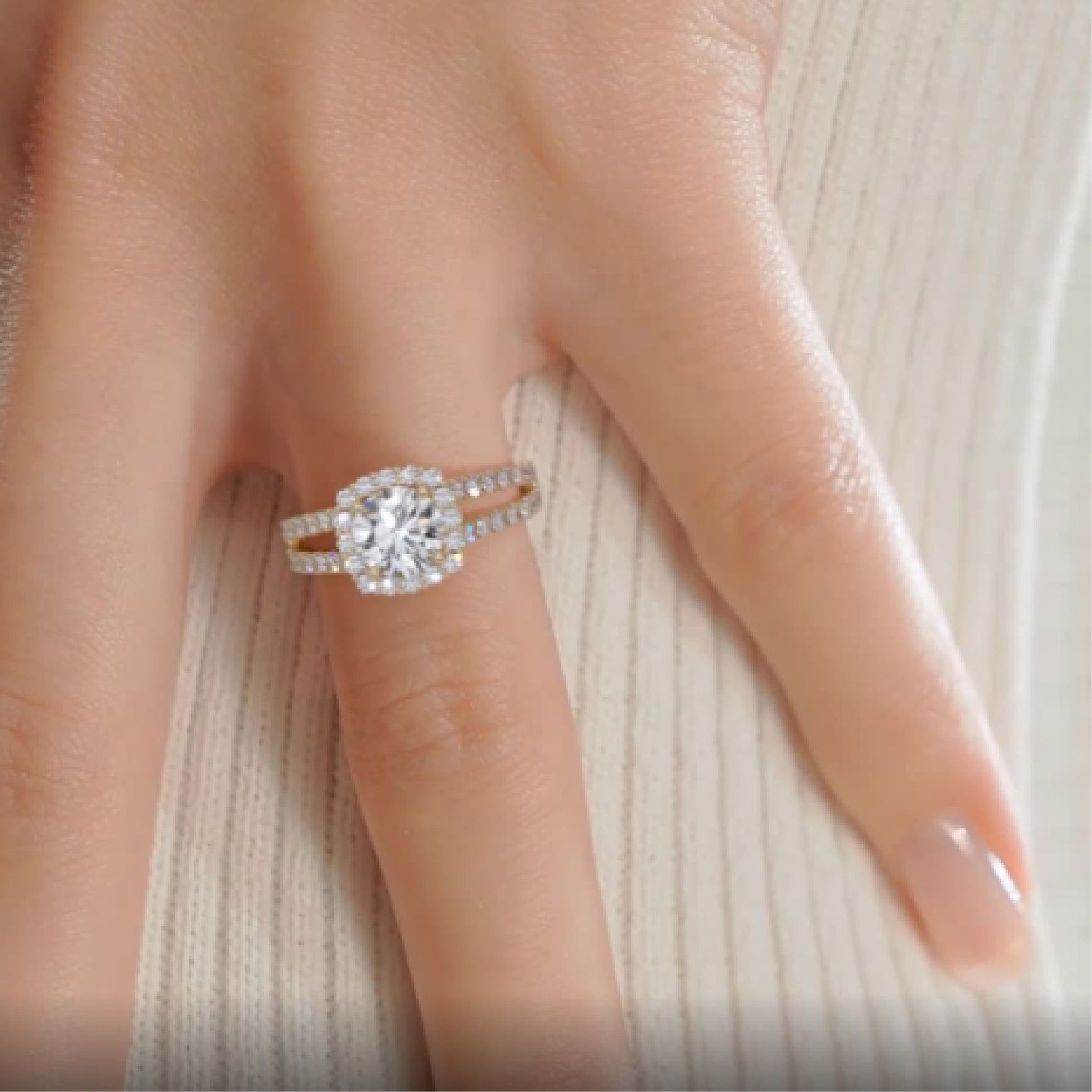 Hilary Diamond Engagement Ring -18K Yellow Gold、mySite、hinf8tx79