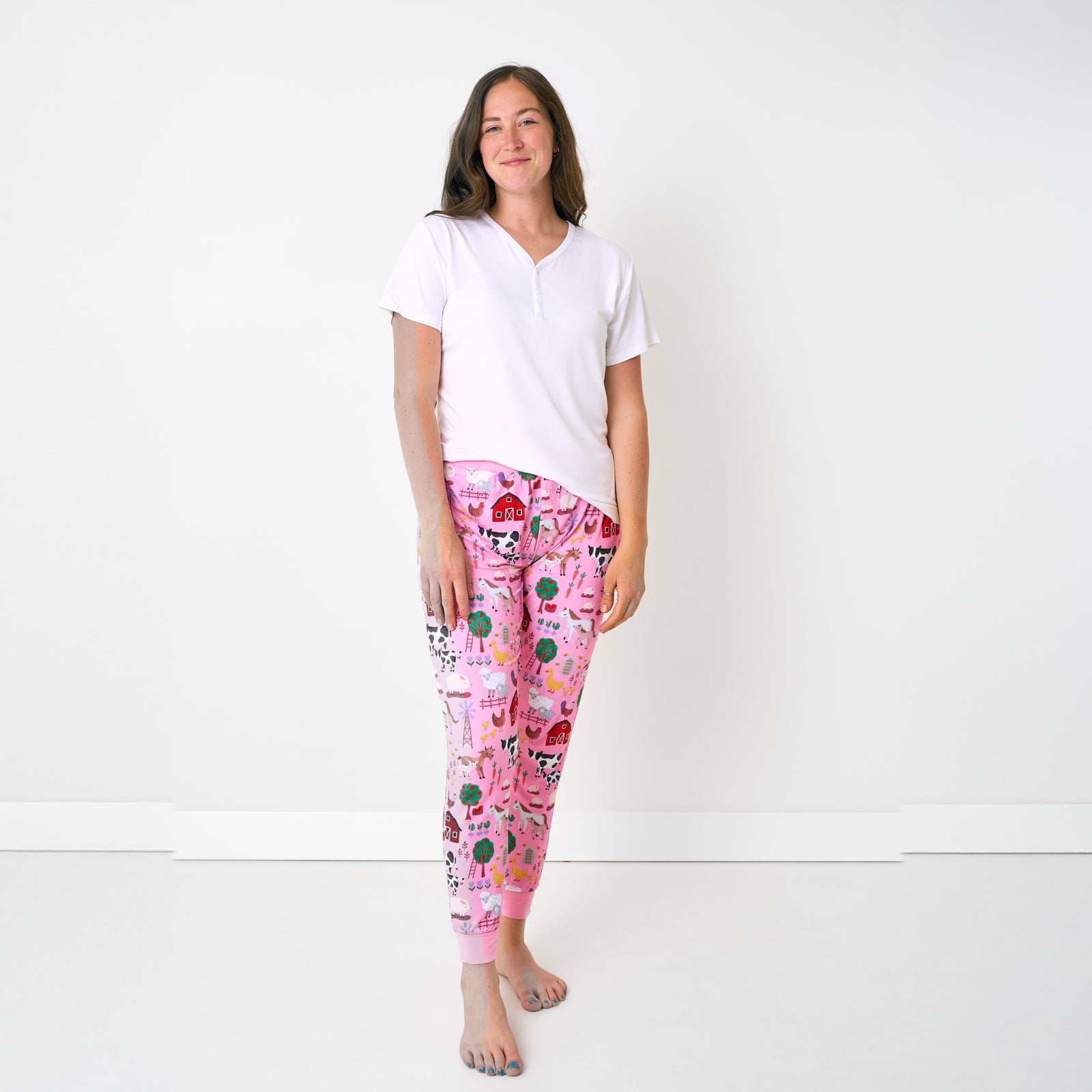 Pink Farm Fam Women's Pajama Pants、mySite、g9winljtr