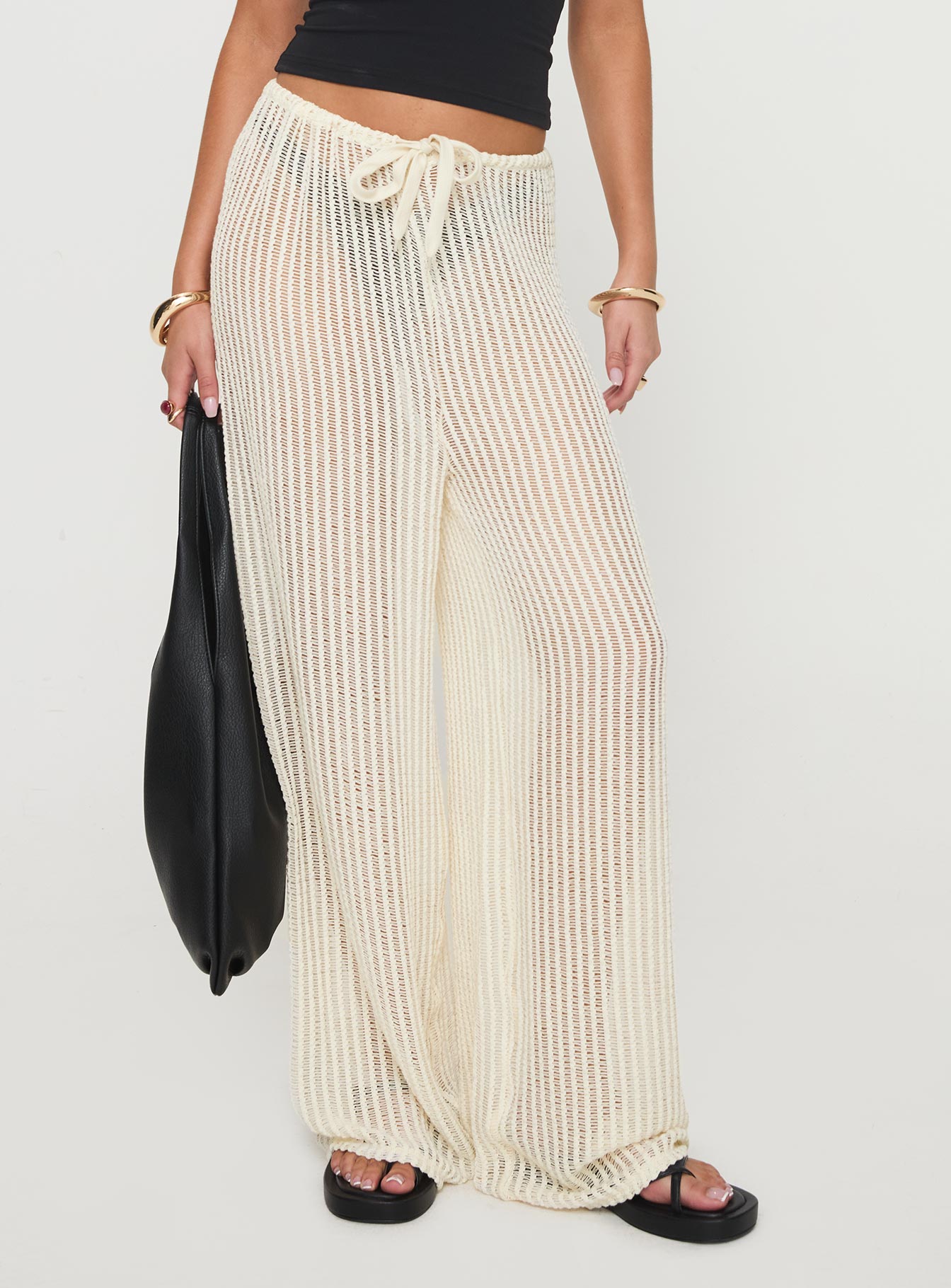 Darcie Knit Pants Beige、mySite、solidvoid