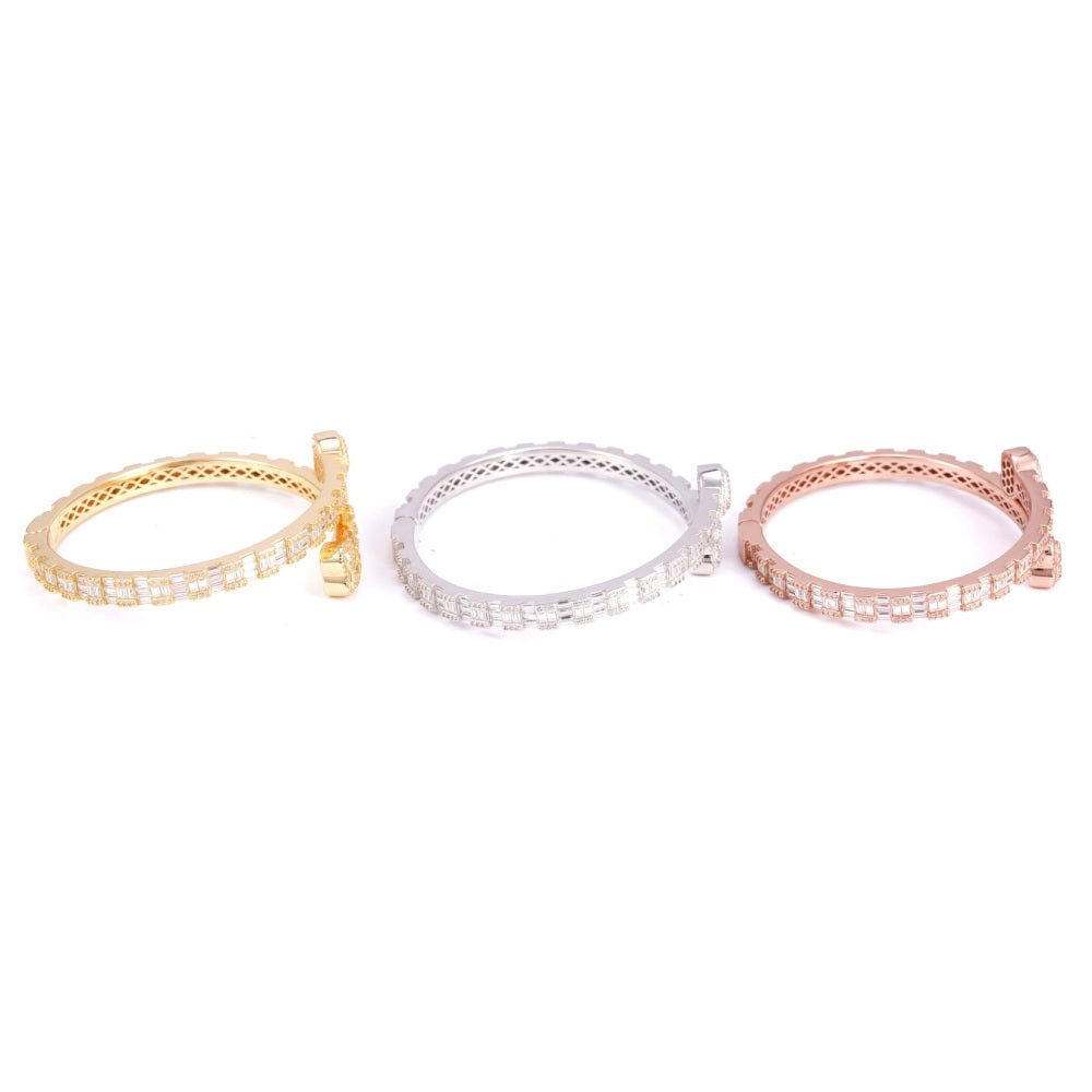 Heart Baguette Moissanite Bangle Bracelet 14K Gold、mySite、hinf8tx79