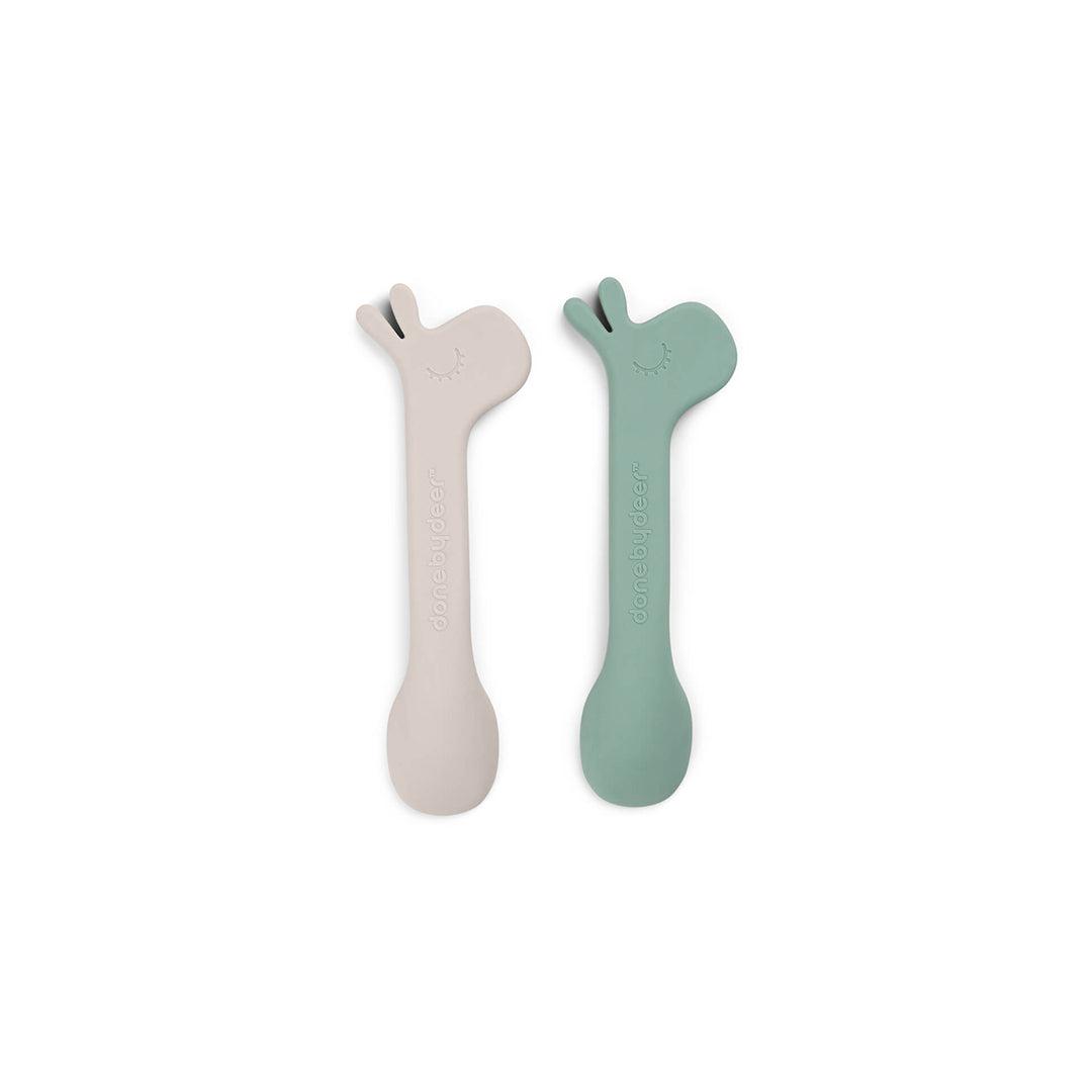  Done by Deer Silicone Spoon - 2 Pack - Green - Lalee、mySite、merchandisen