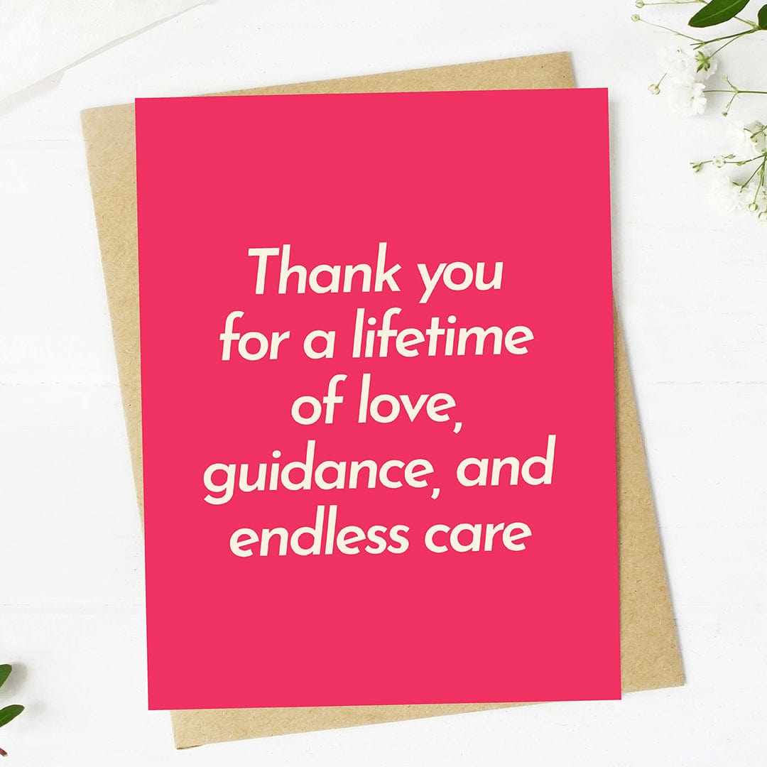  Thank you for a lifetime of love Mother's Day Text Card、mySite、elrpsem3k