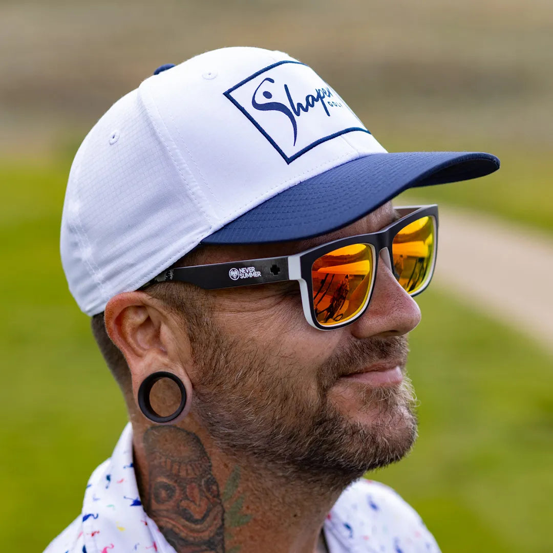 Shaper Golf Rectangle Patch Snapback - White/Navy、mySite、i-lightchina