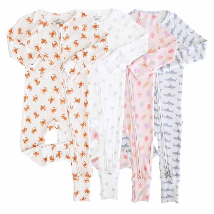  Beachy Bamboo Waffle Convertible Zip Rompers、mySite、layawaytickets