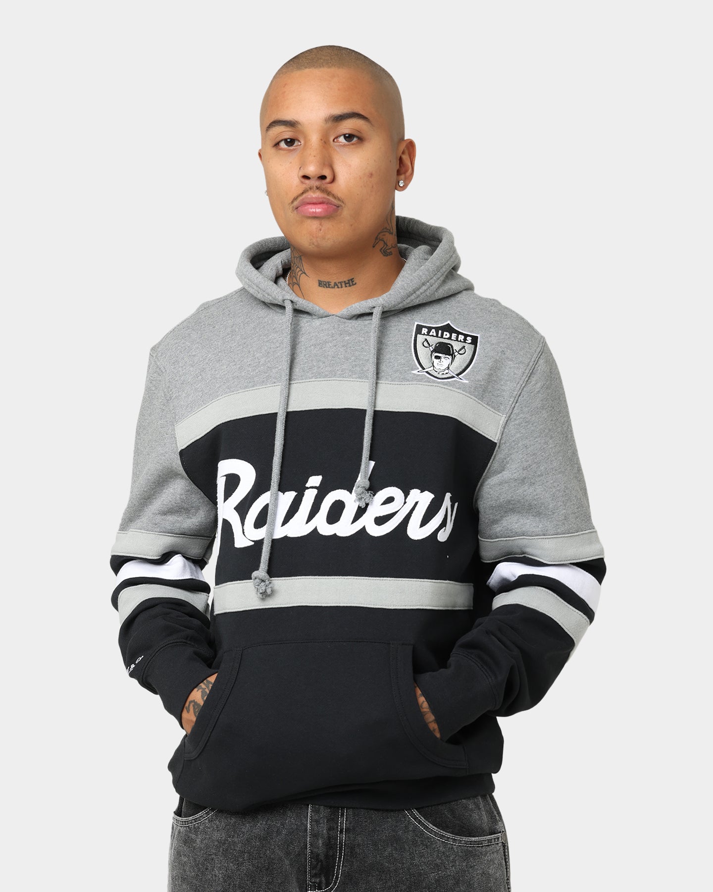 Mitchell & Ness Las Vegas Raiders Head Coach Hoodie Black/Grey、mySite、zt4zffjzw