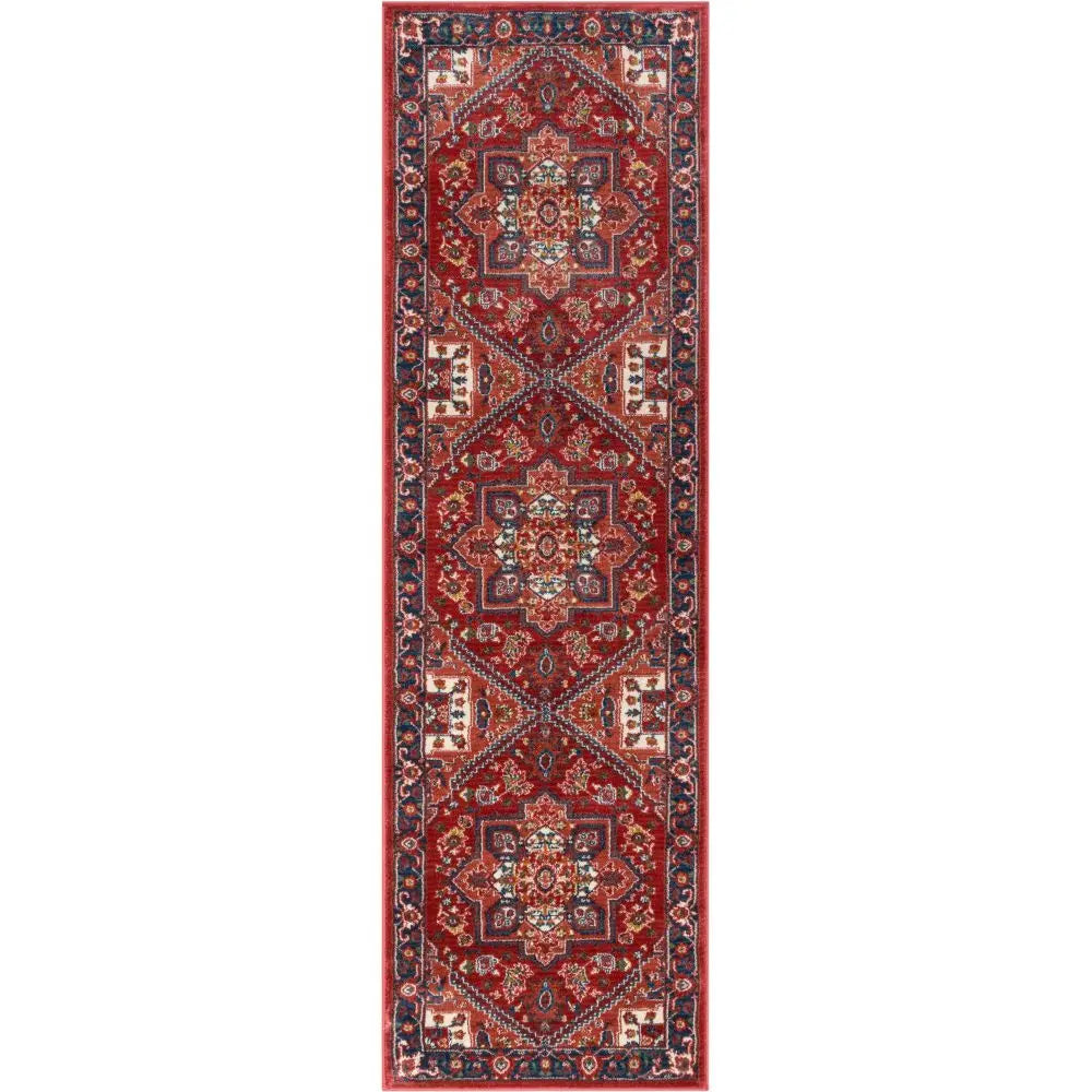 Jackie Crimson Traditional Medallion Tribal Rug、mySite、gigharbornorthrealestate