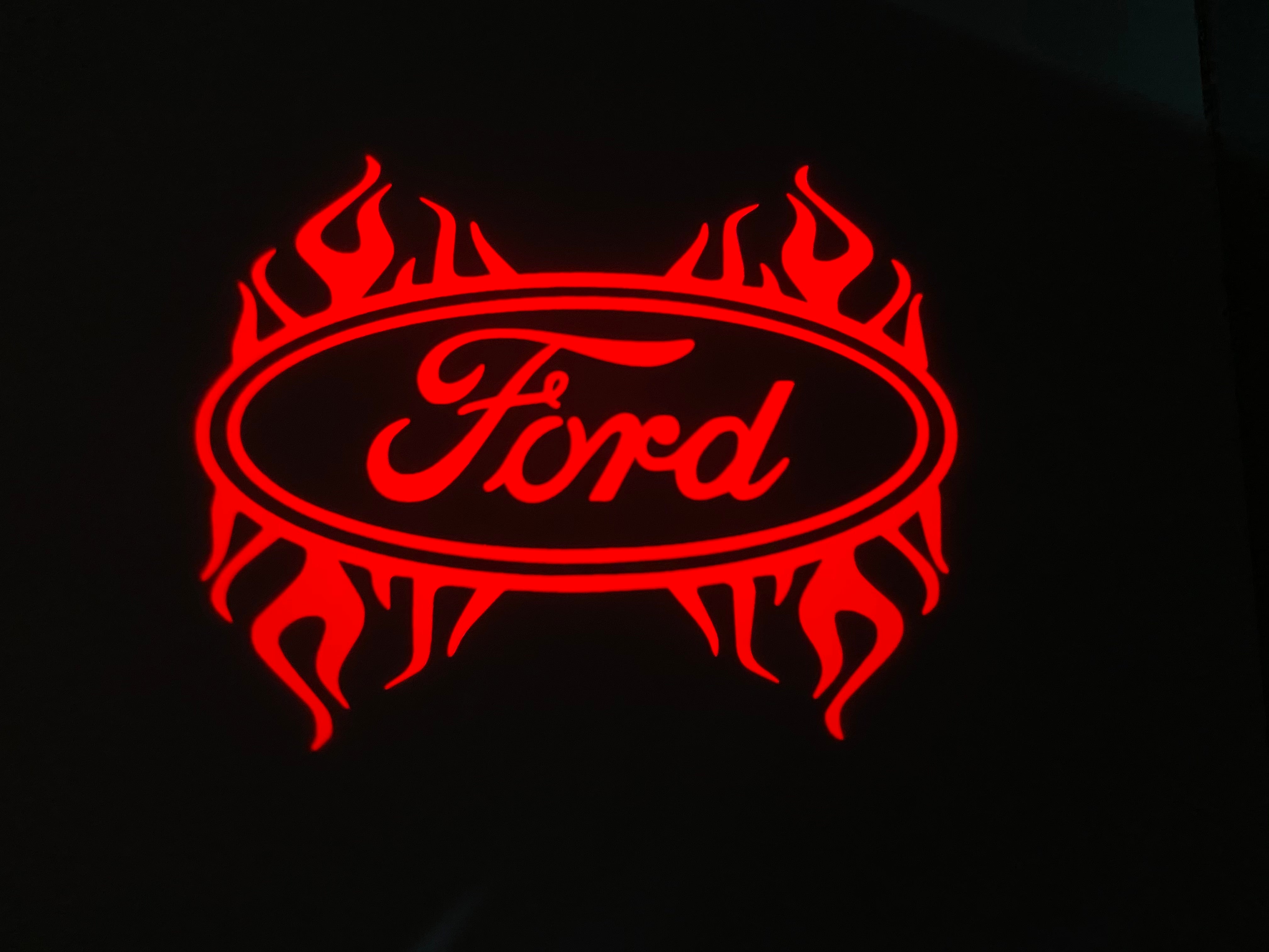 2x Ford Round Mirror light (plug&play) - 24 Logos、mySite、nflplayoffbracketp