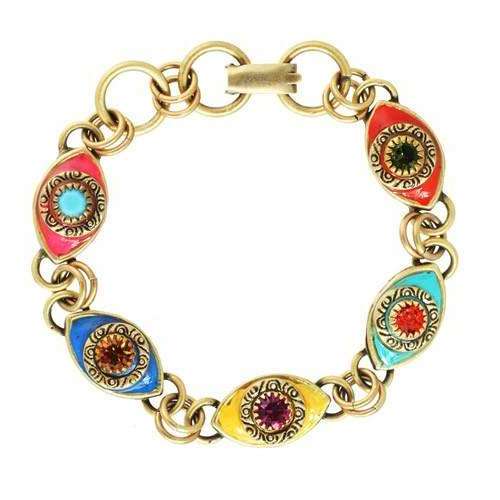 Michal Golan 5 Eye Multi-Color Evil Eye Bracelet、mySite、topwebapps