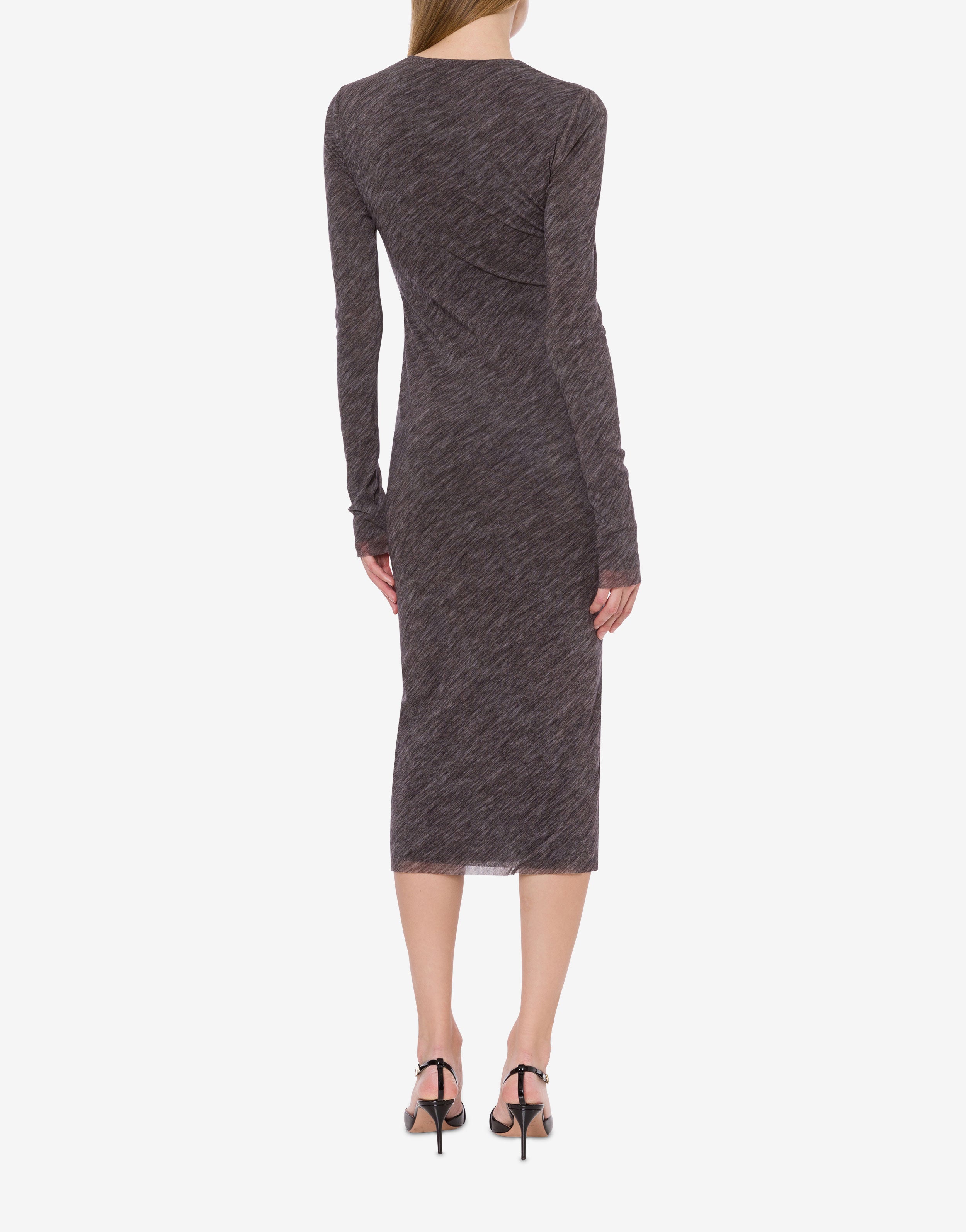 Abito longuette in tulle stretch stampato、mySite、aoinhome