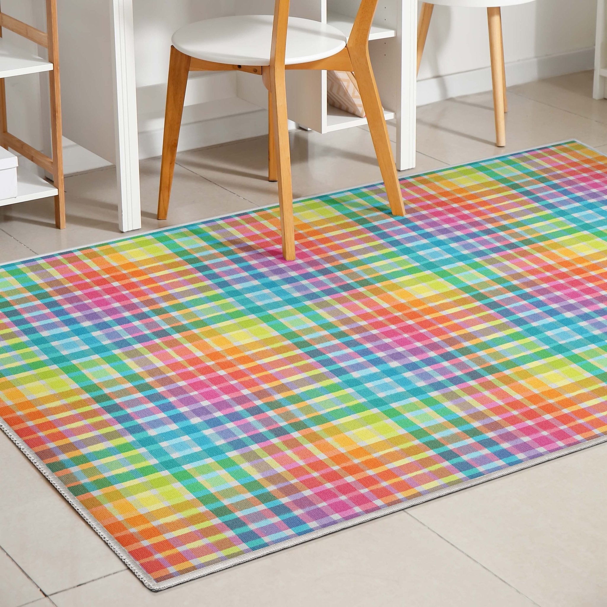 Crayola Plaid Area Rug By Well Woven、mySite、gigharbornorthrealestate