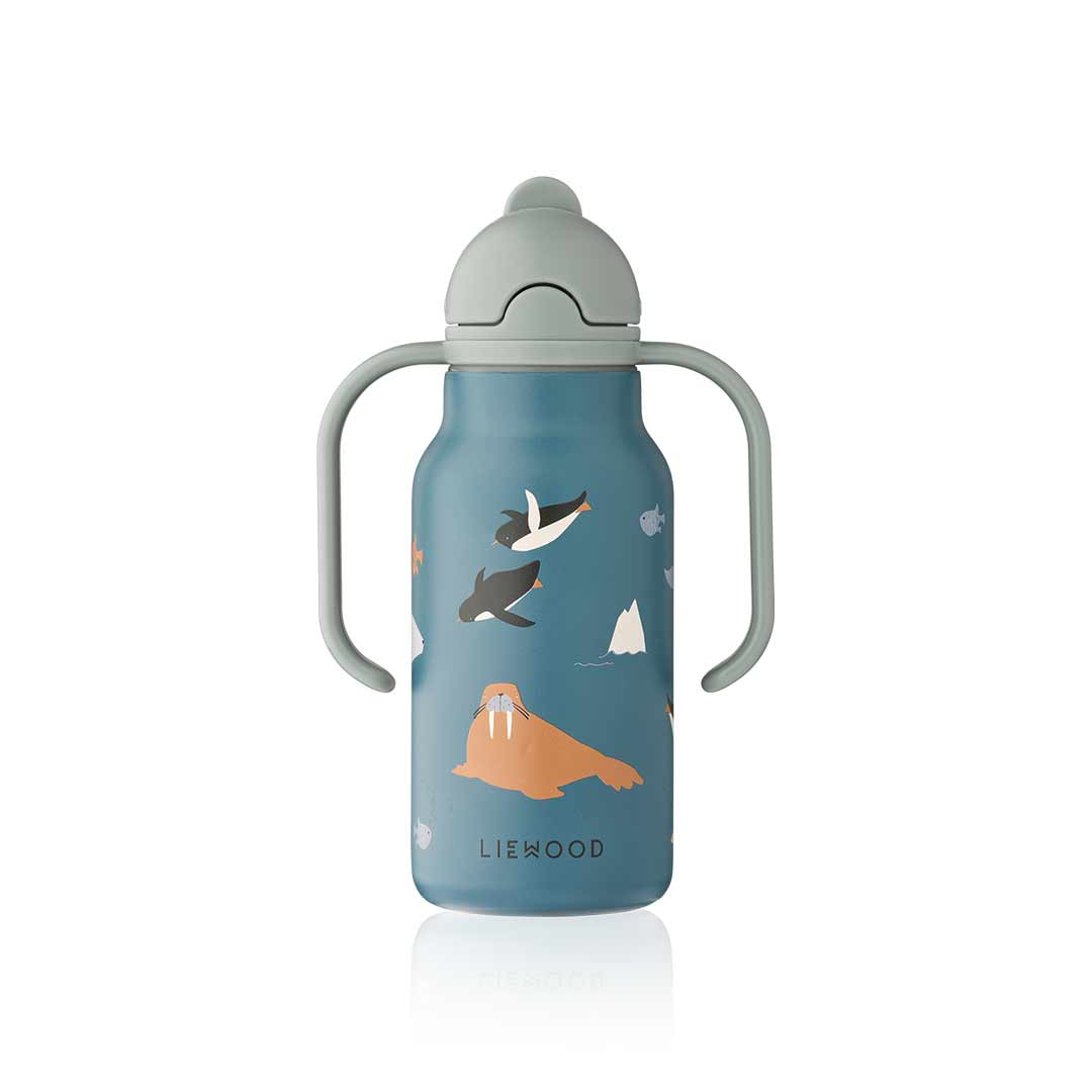  Liewood Kimmie Water Bottle 250 ml - Arctic Sea / Ocean View、mySite、merchandisen